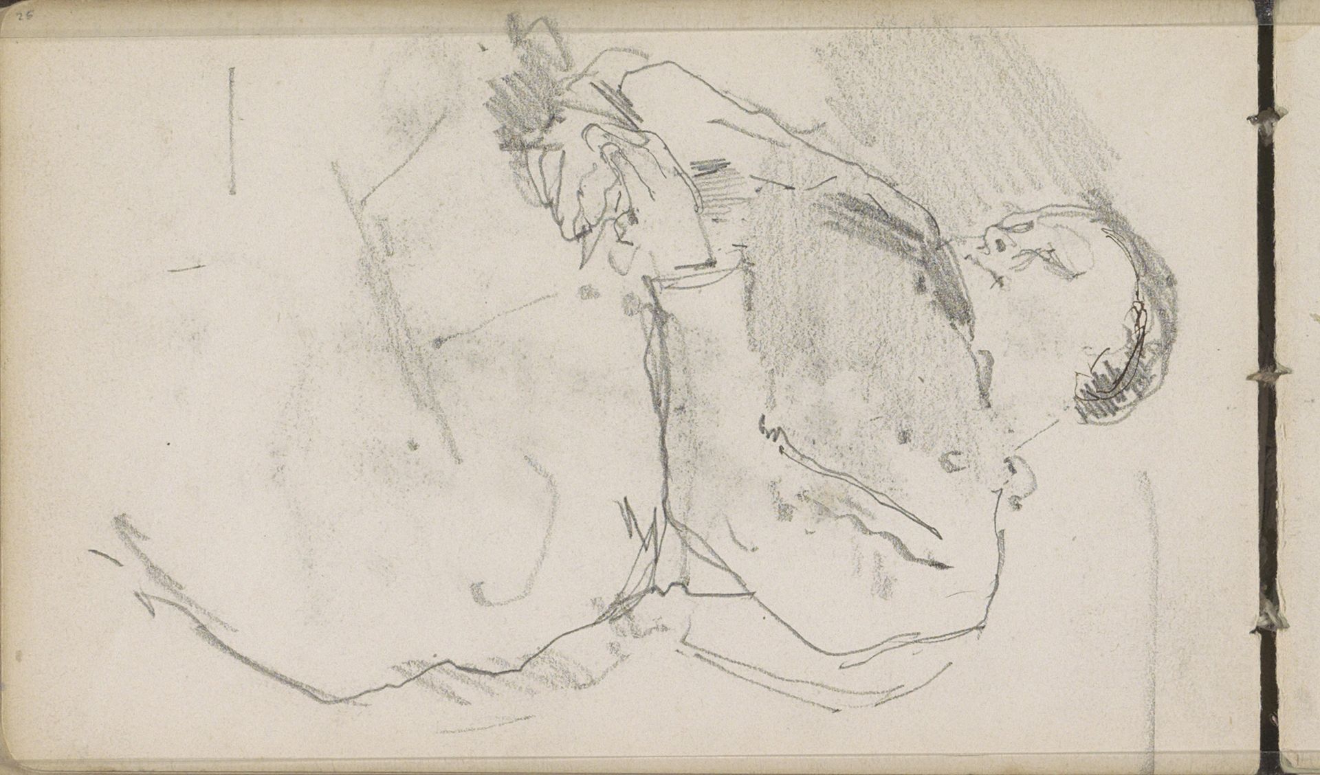 Figuur met de handen op elkaar by George Hendrik Breitner