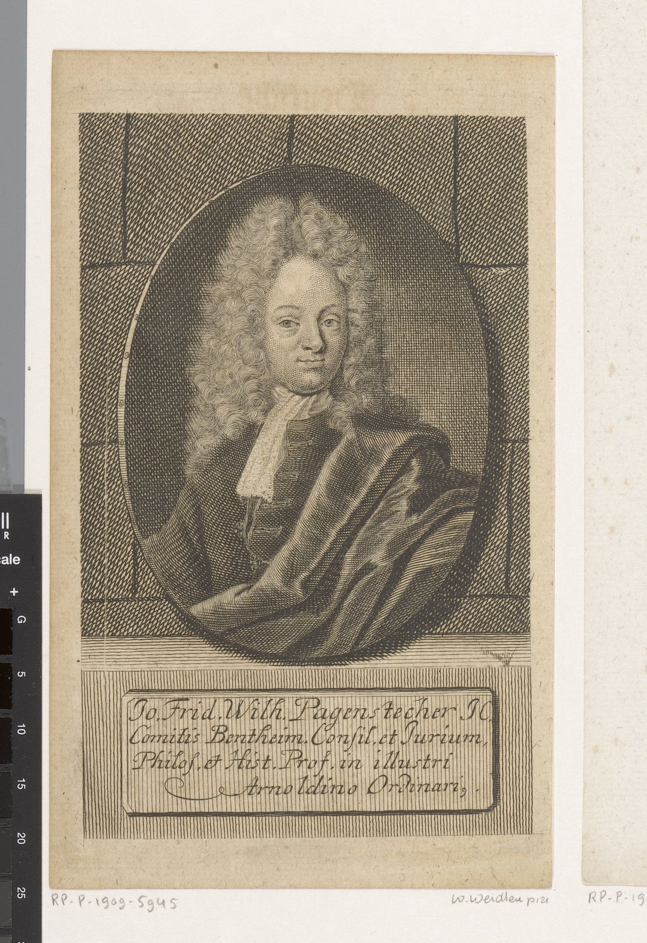 Portret van Johann Friedrich Wilhelm Pagenstecher by Martin Bernigeroth