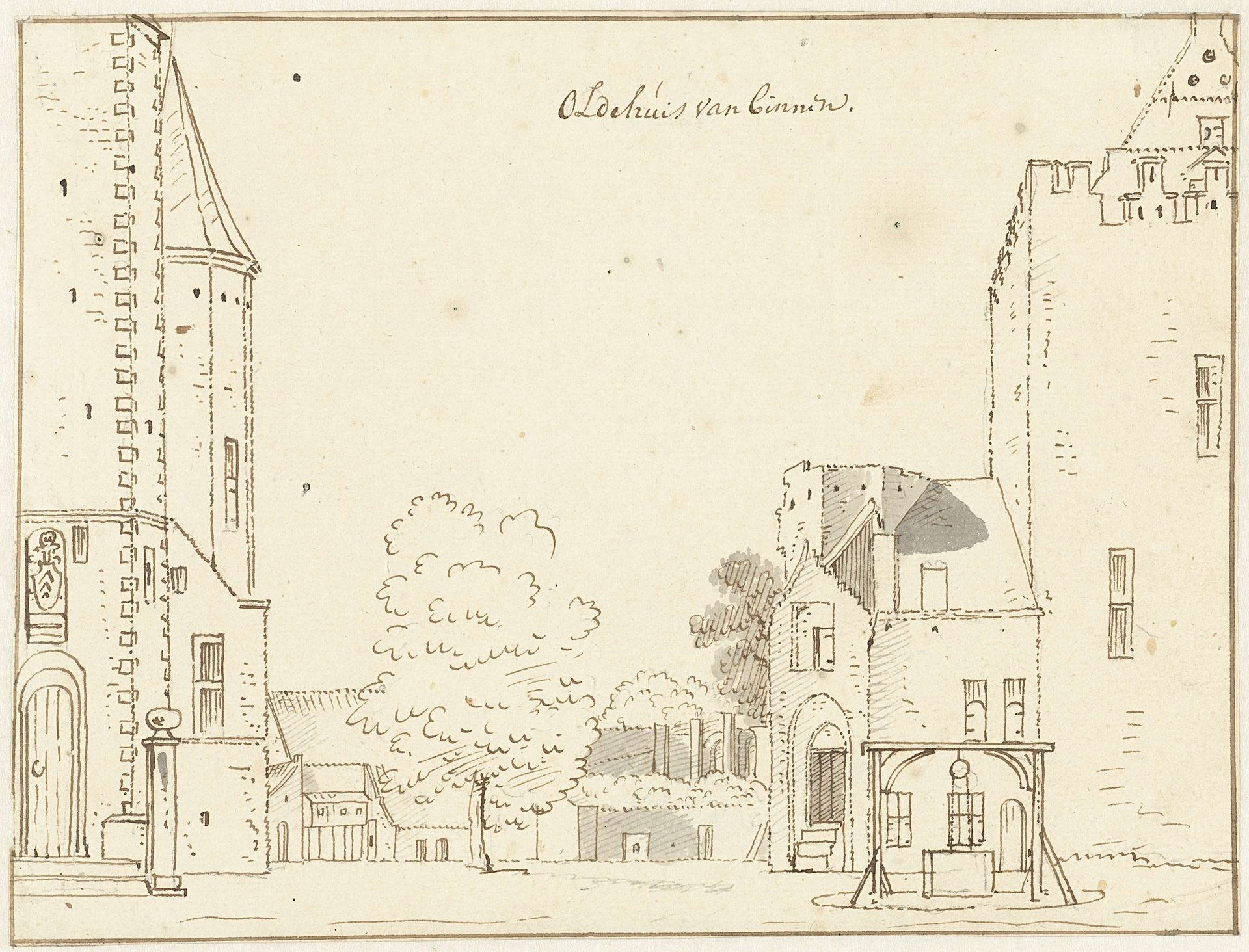 Het slot Oldehuis te Vollenhove, van binnen by Cornelis Pronk