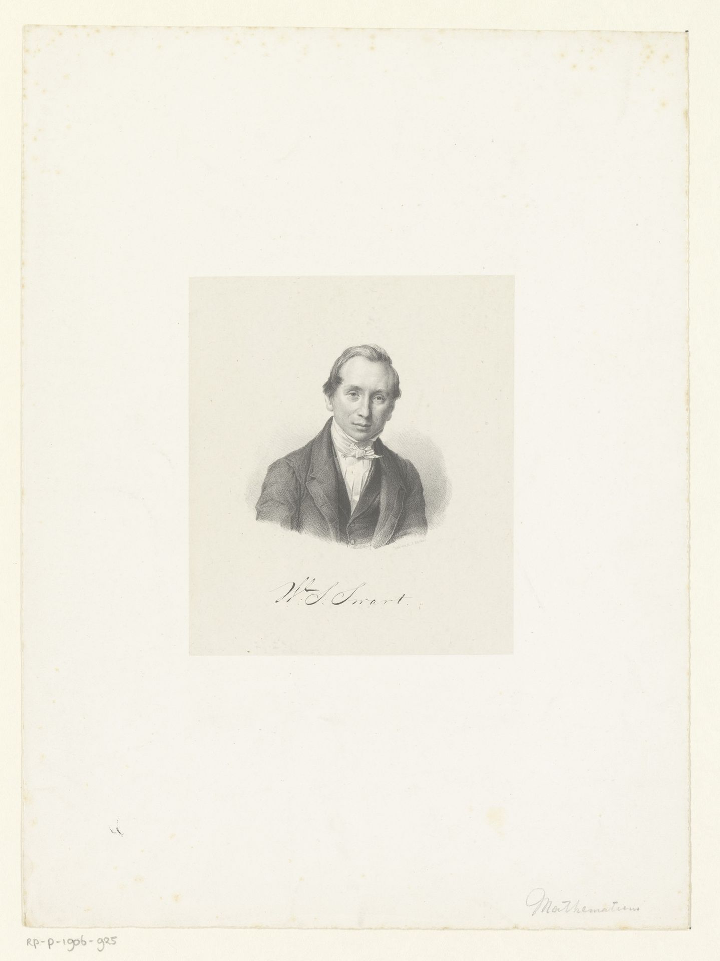 Portret van Willem Simon Swart by Anonymous