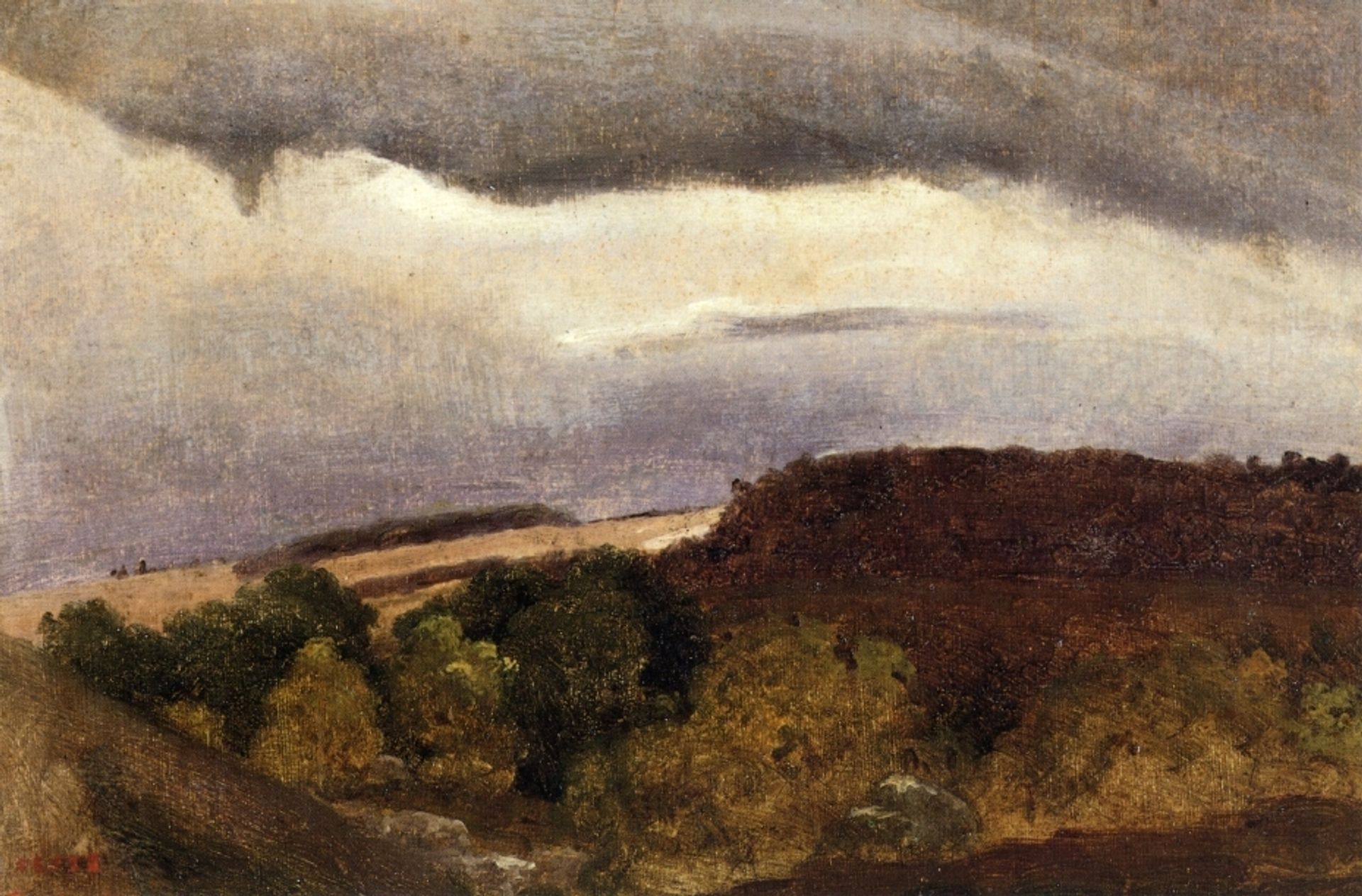 Wooded Plateau, Fountainebleau by Camille Corot
