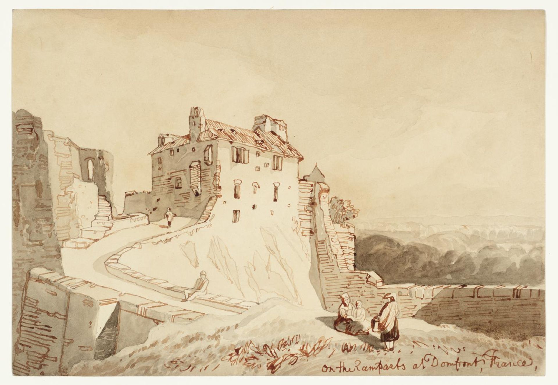 The Ramparts, Domfront by John Sell Cotman