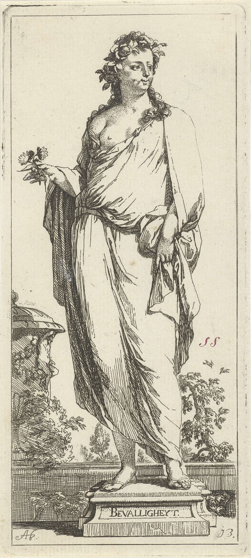 Gepersonifieerde Bevalligheid by Arnold Houbraken