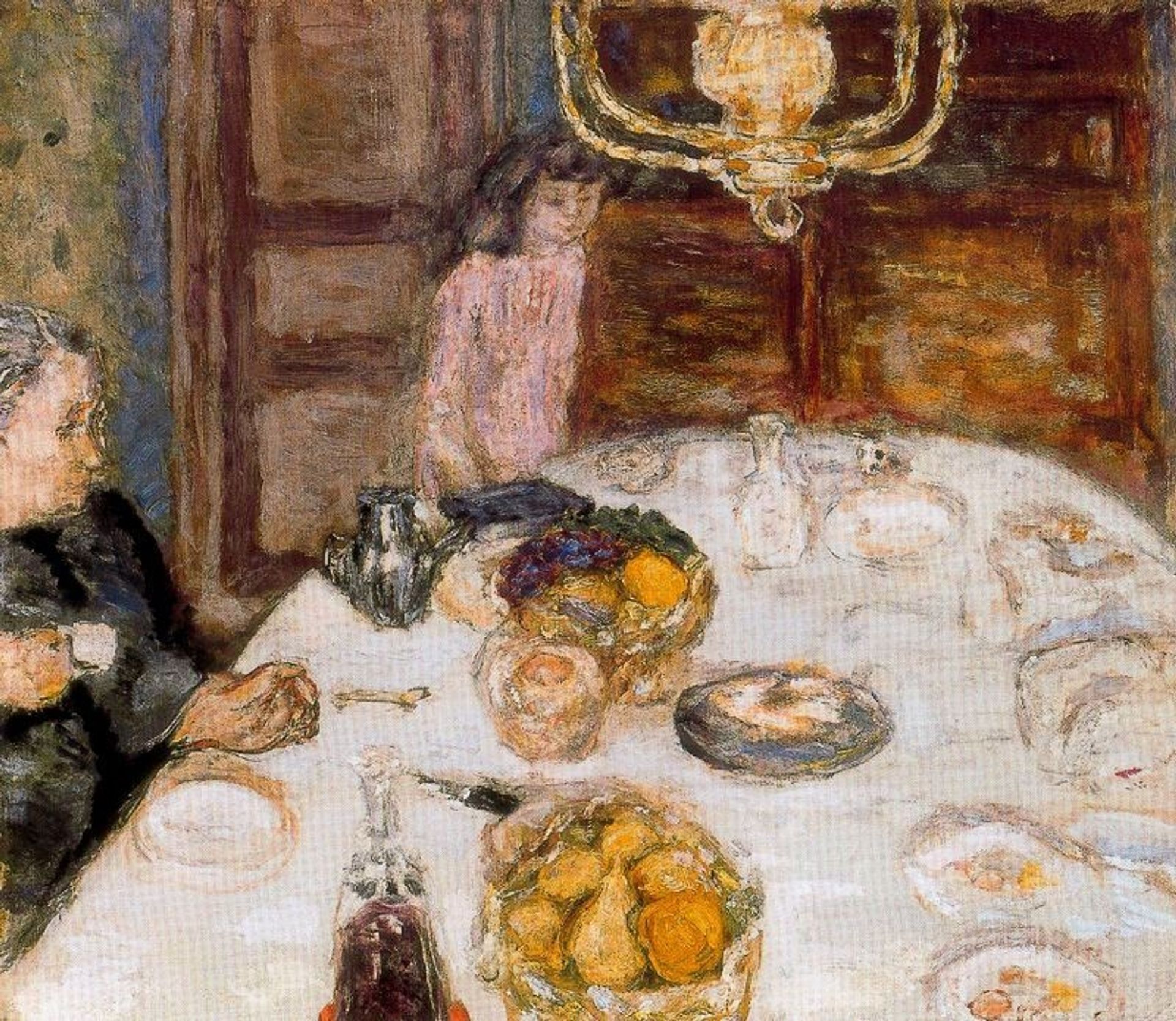 Lunch at Le Grand Lamps by Pierre Bonnard