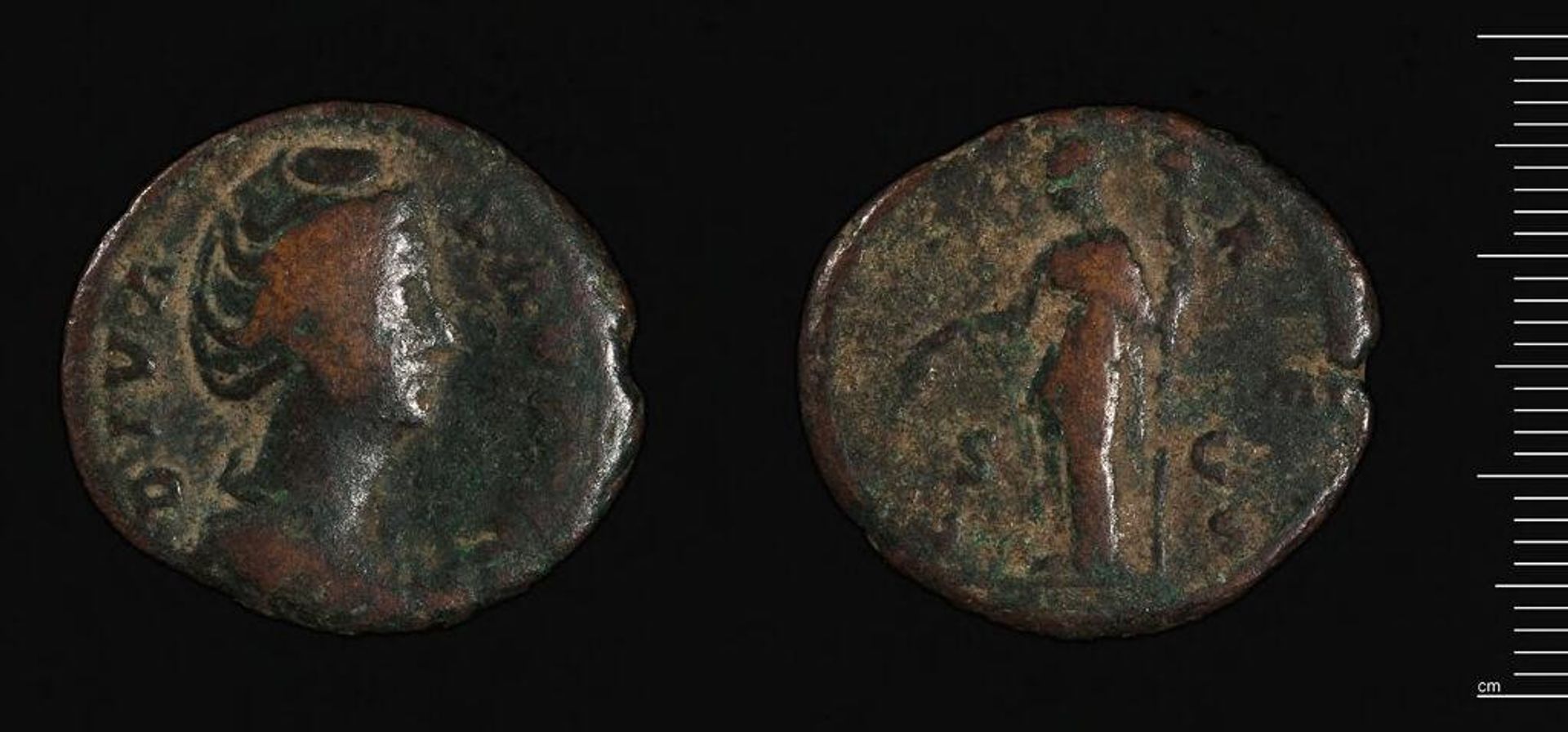 As or Dupondius of Faustina I by Faustina I