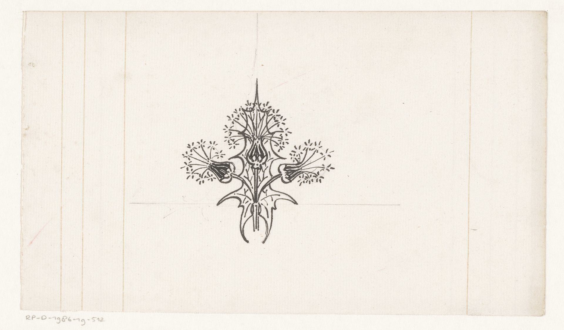 Vignet met distel by Reinier Willem Petrus de (1874-1952) Vries