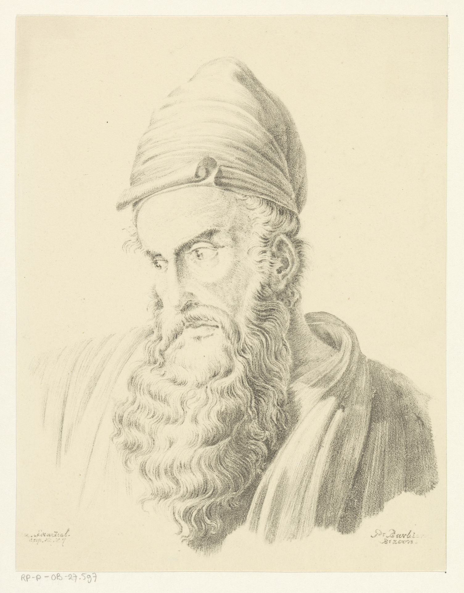 Portret van een onbekende man by Pieter Bartholomeusz. Barbiers