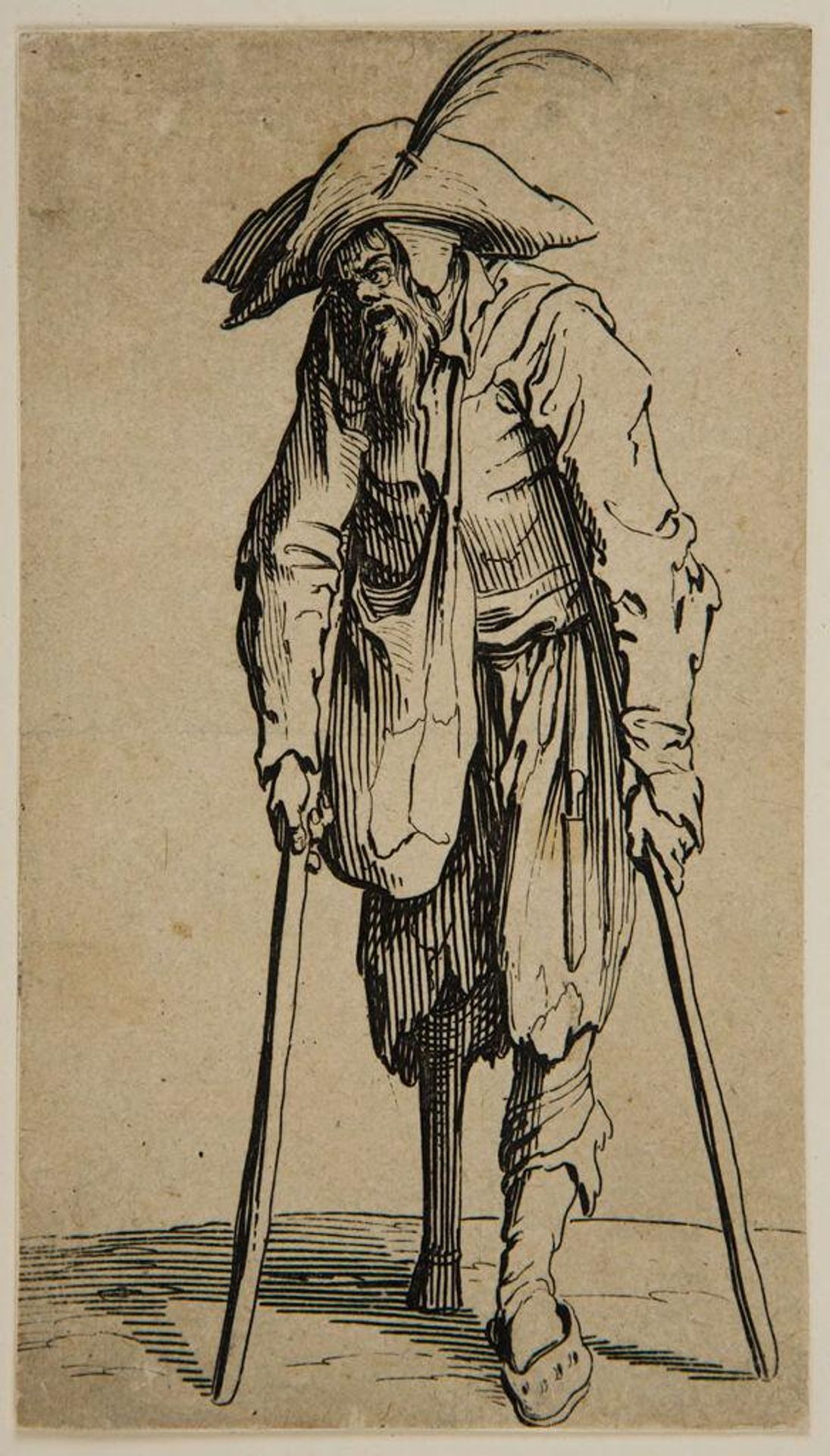 Beggar with Wooden Leg by Jacques Callot