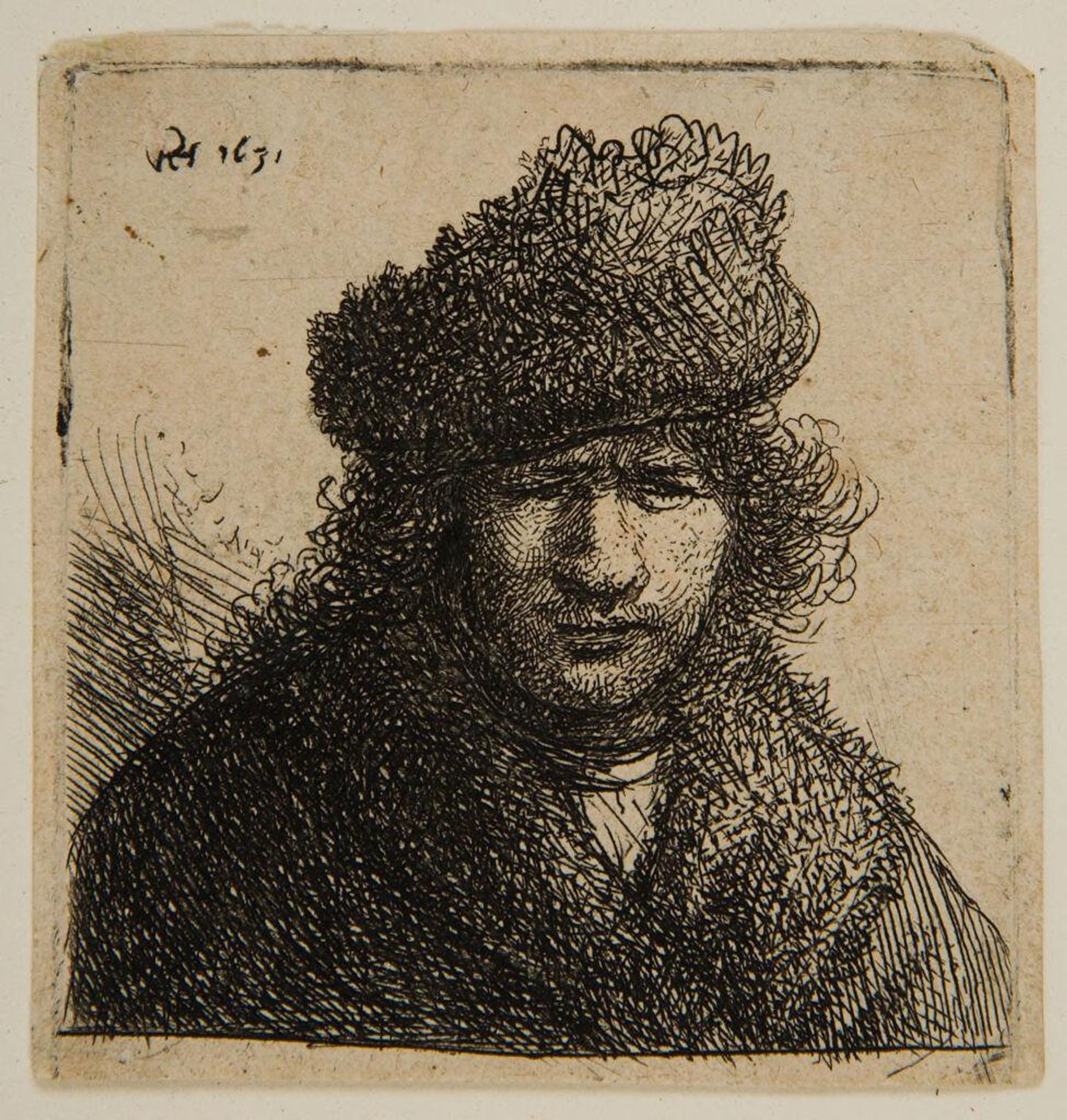 Self-Portrait in a Slant Fur Cap: Bust by Anonymous