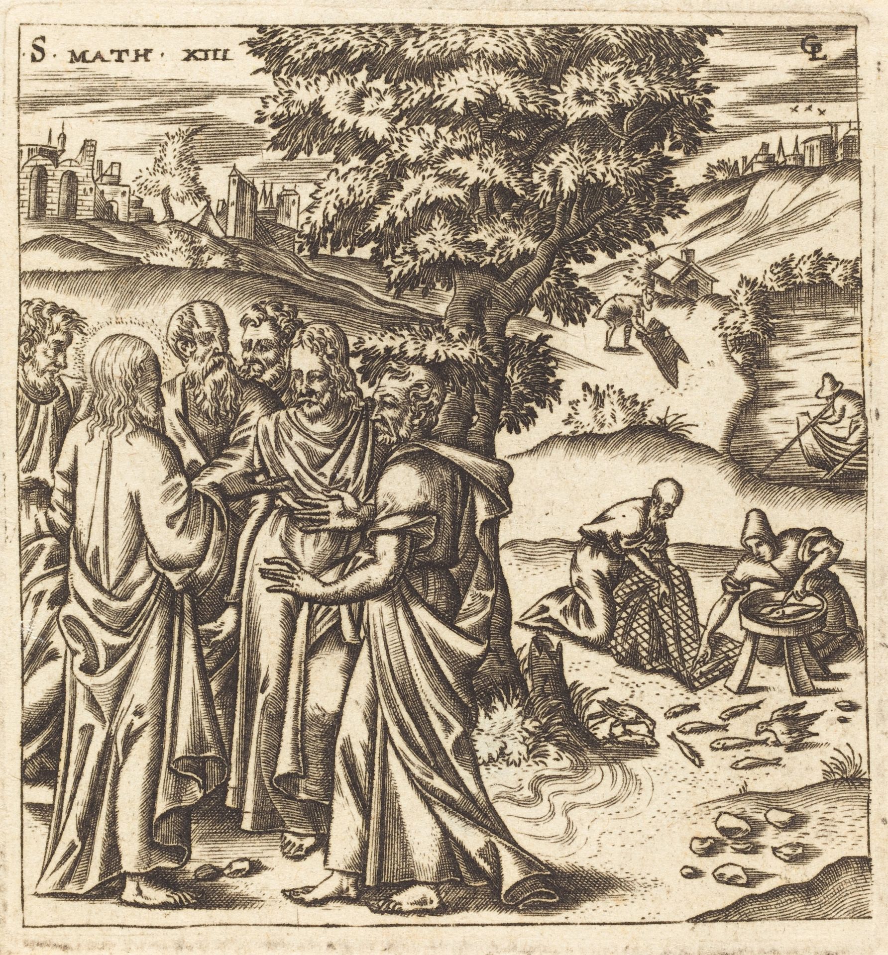 Christ Telling His Disciples of the Parable of the Dragnet by Léonard Gaultier