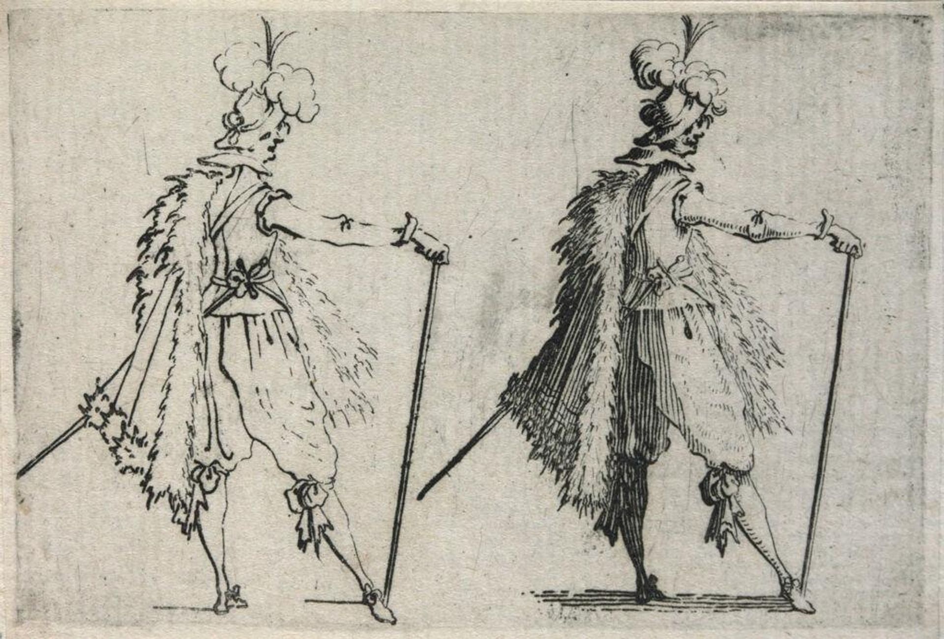 Gentleman with a Long Staff by Jacques Callot