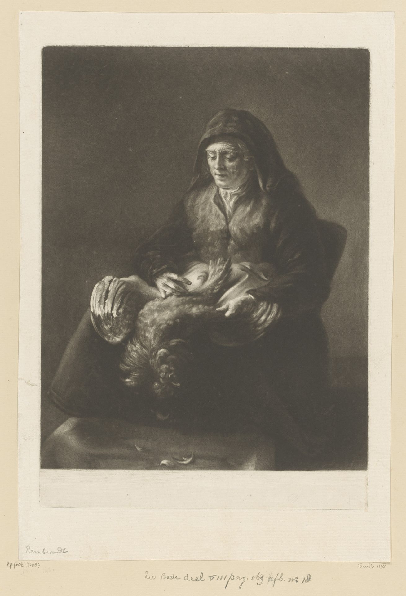 Vrouw plukt een haan by Richard Houston