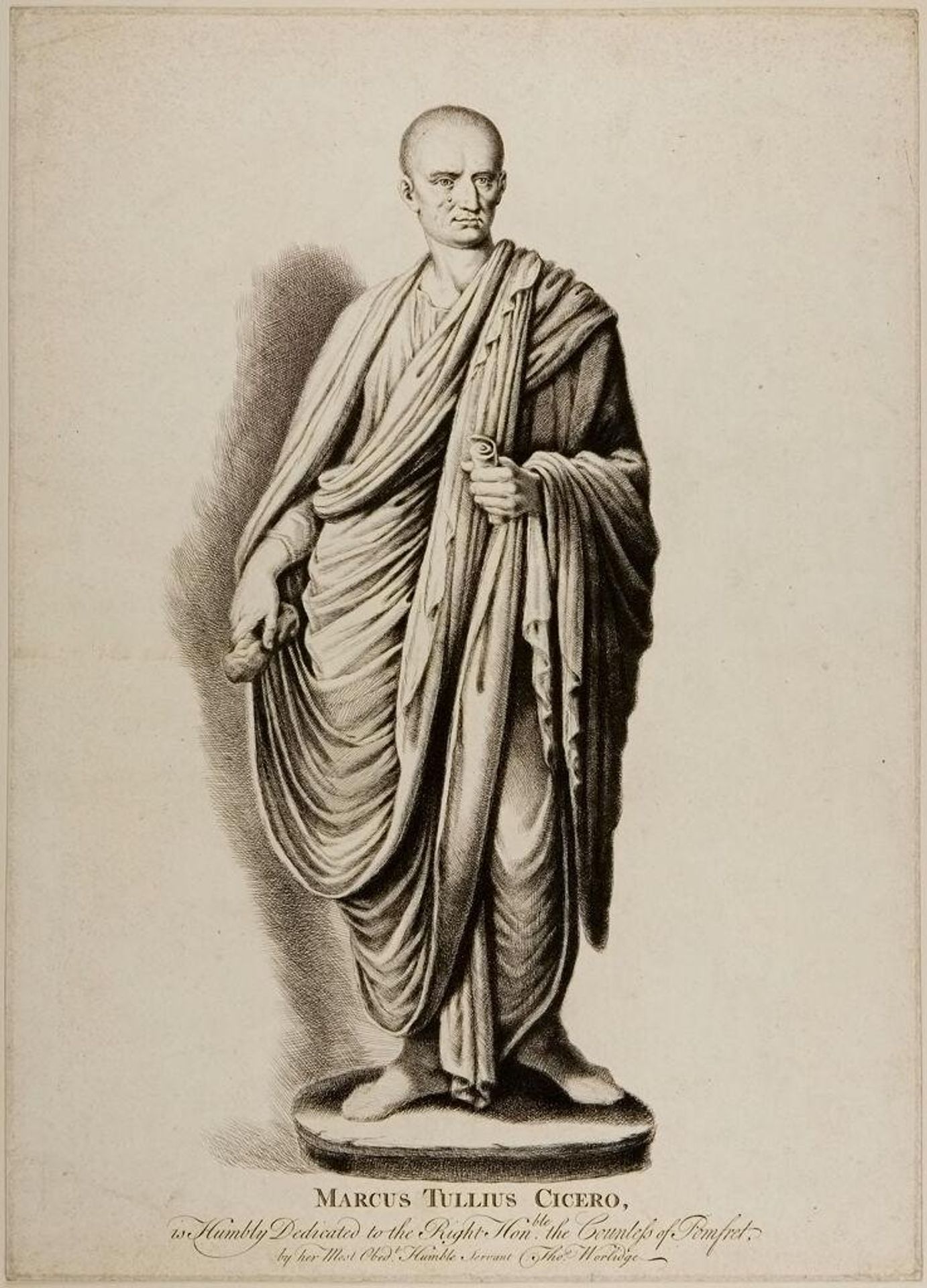 Statue of Marcus Tullius Cicero by Thomas Worlidge