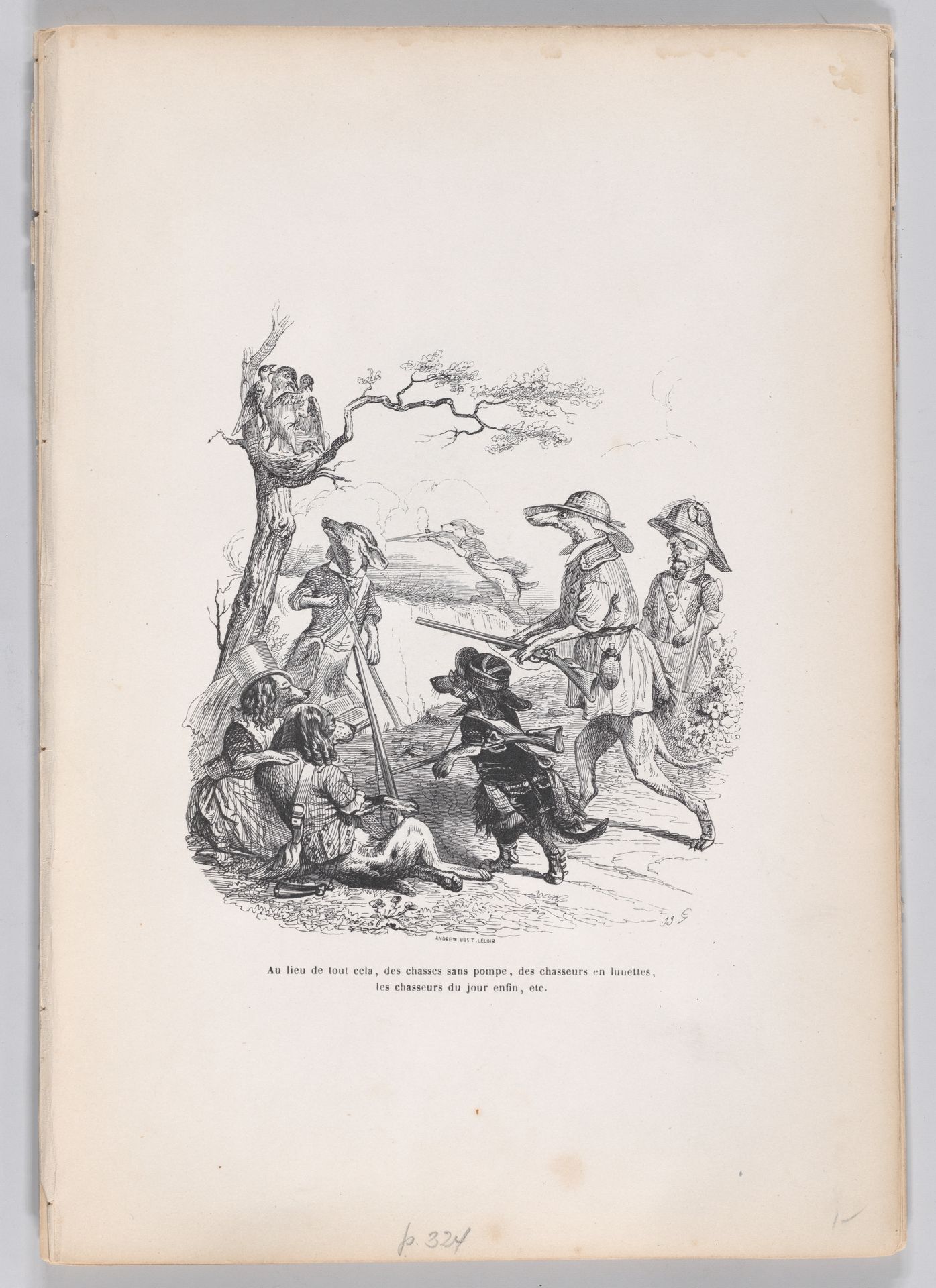 "Instead of all this..." from Scenes from the Private and Public Life of Animals by J. J. Grandville