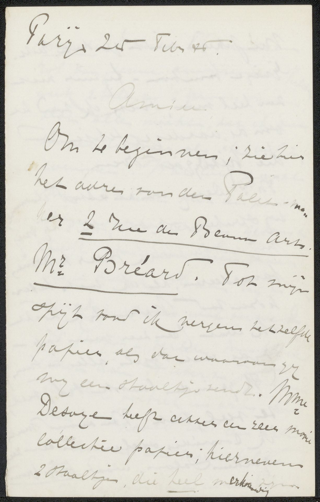 Brief aan Philip Zilcken by Adriaan Pit