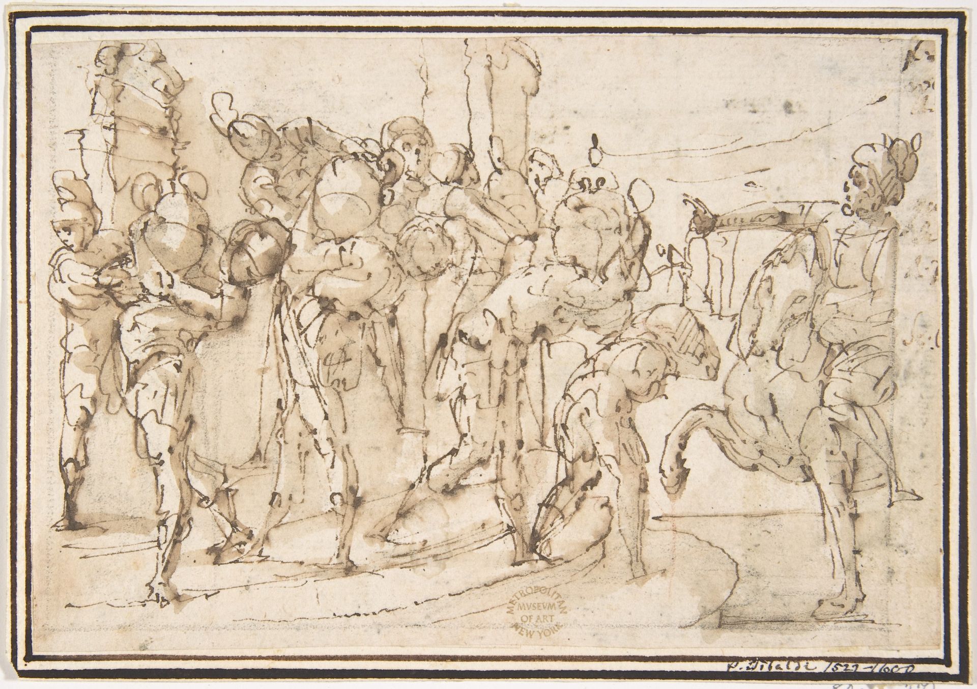 Men Carrying Jars by Francesco Allegrini