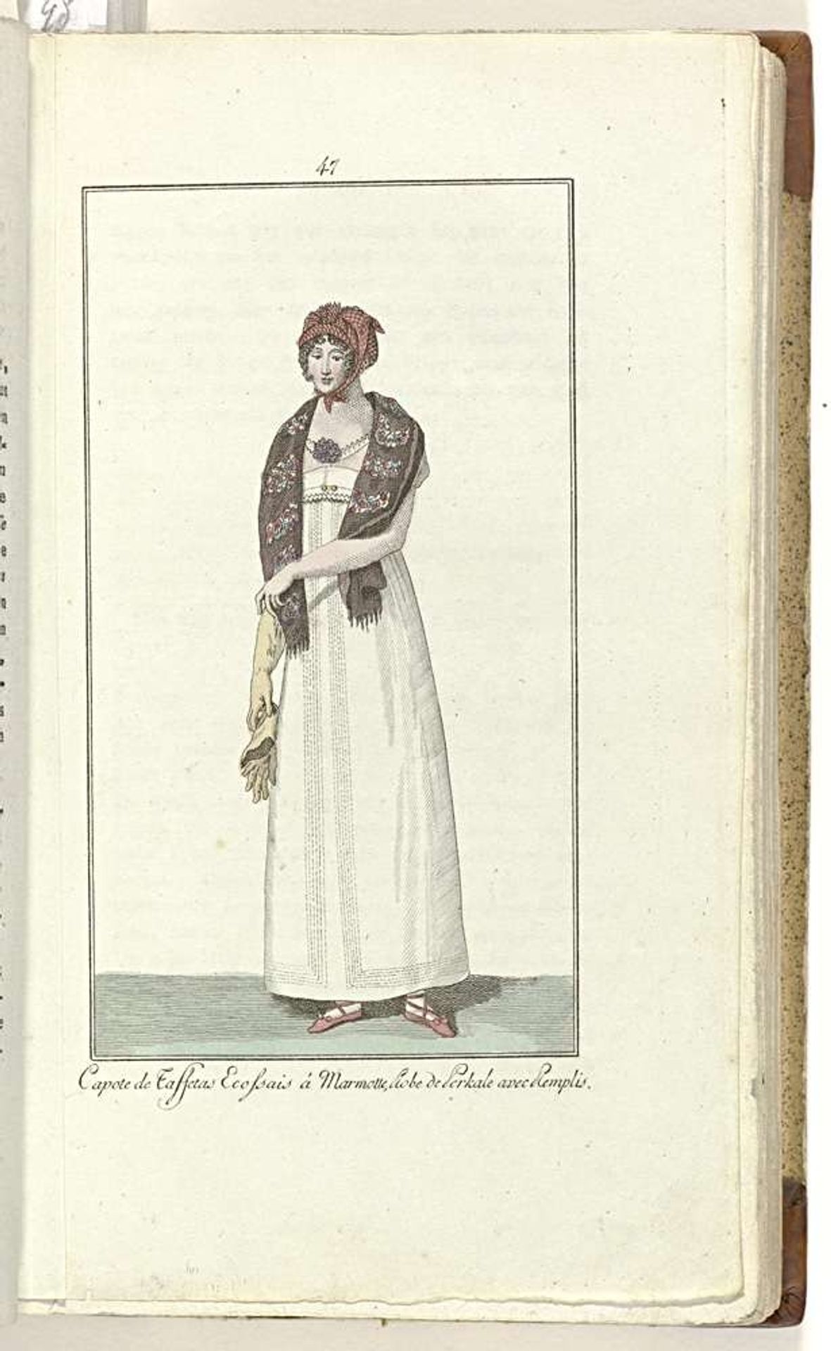 Elegantia, of tijdschrift van mode, luxe en smaak voor dames, Juni 1808, No. 47: Capote de taffetas Ecossais... by Anonymous