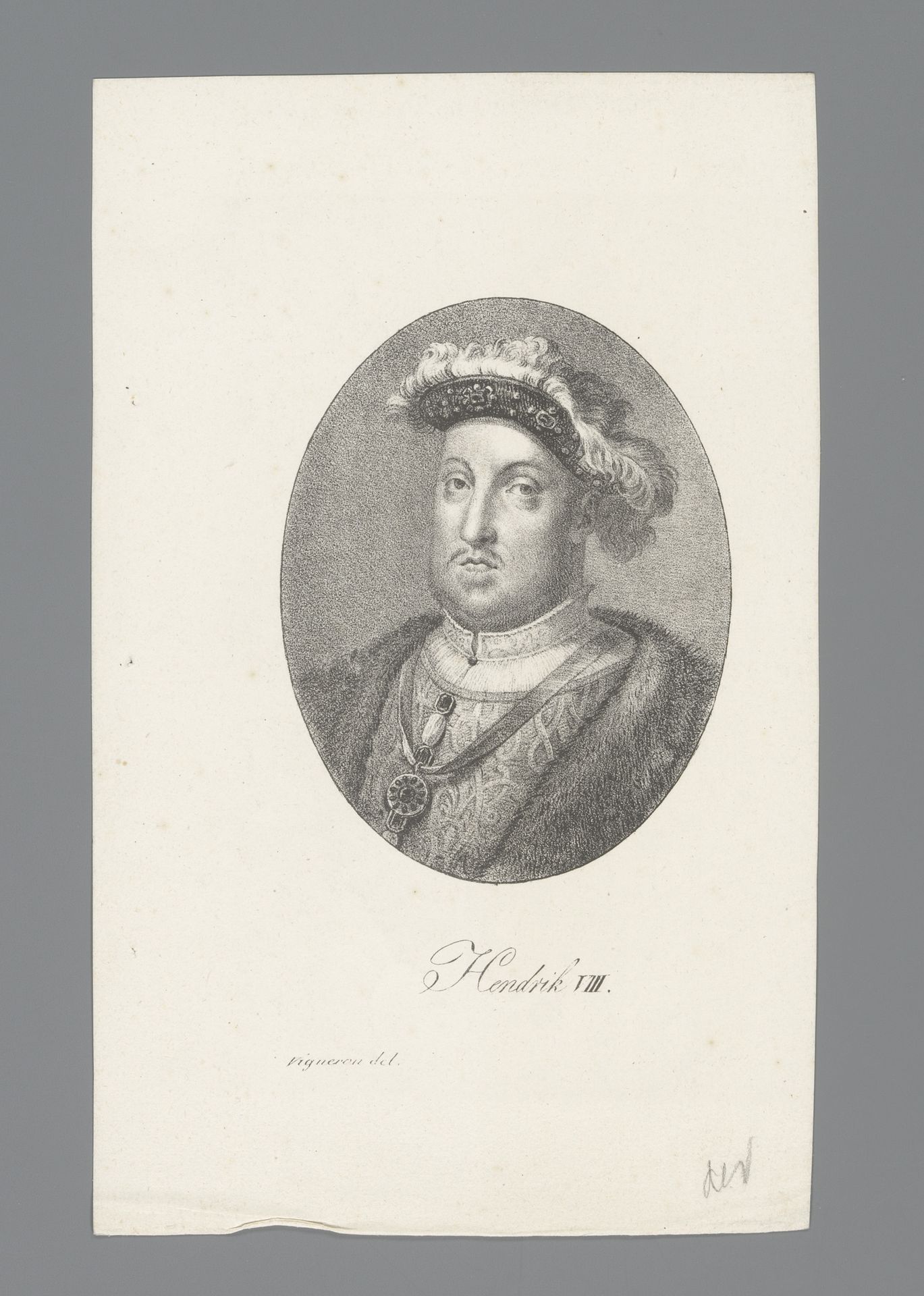 Portret van Hendrik VIII by Pierre Roch Vigneron