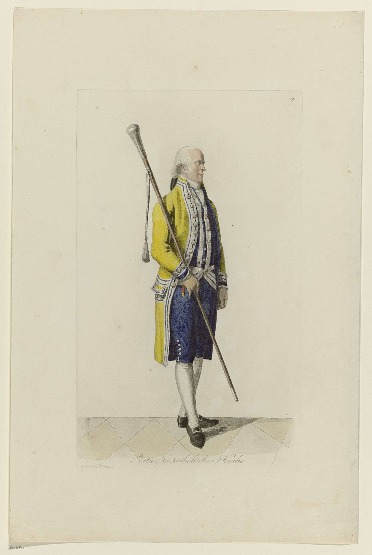 Kostuum van een portier bij de Katholieke Kerk by Samuel Gränicher