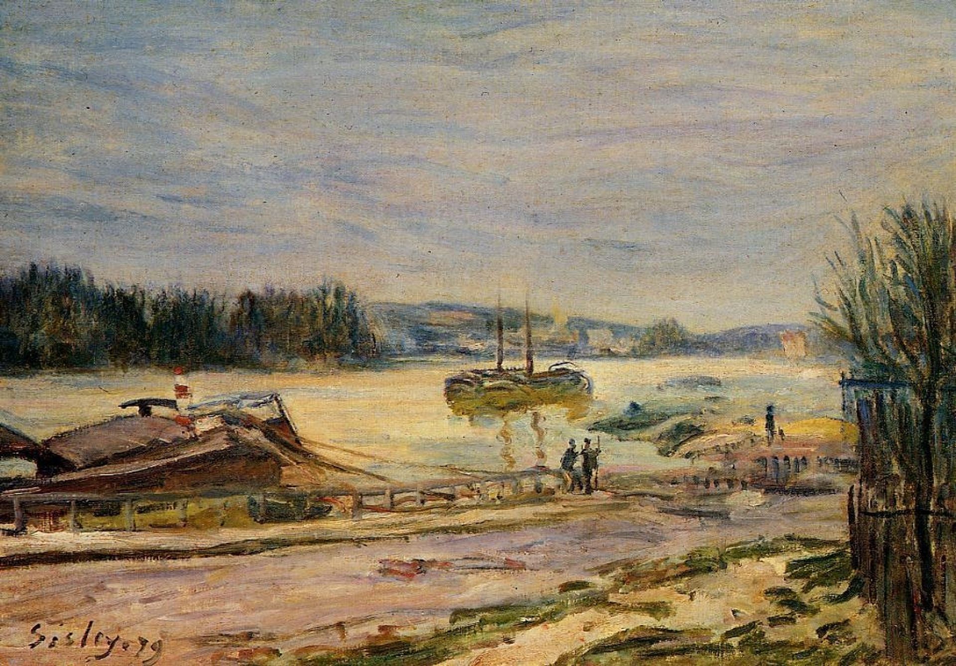 The Seine near Saint Cloud, High Water by Alfred Sisley