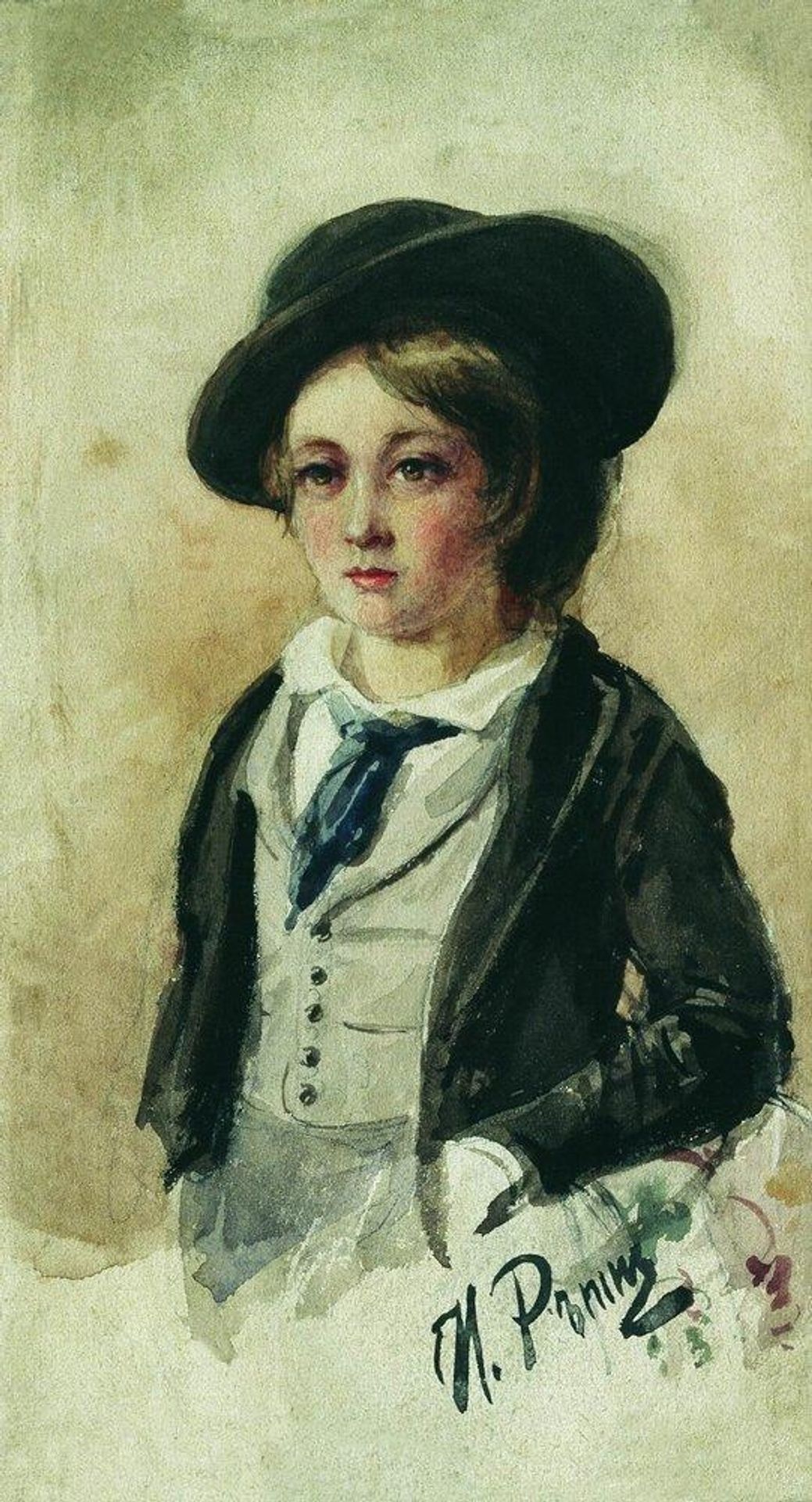 Portrait of a Boy by Ilya Repin