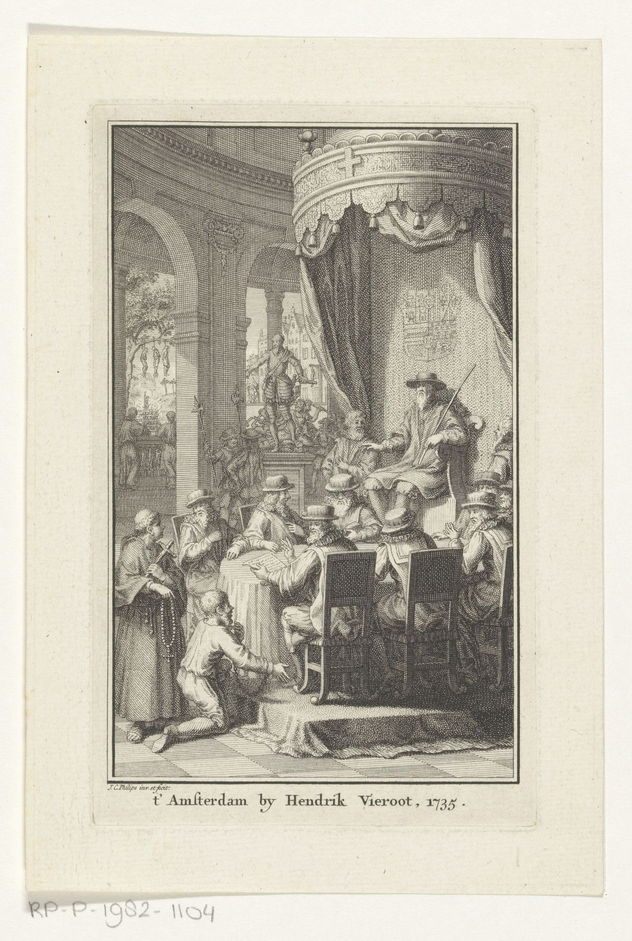Zitting van de Spaanse Bloedraad by Jan Caspar Philips
