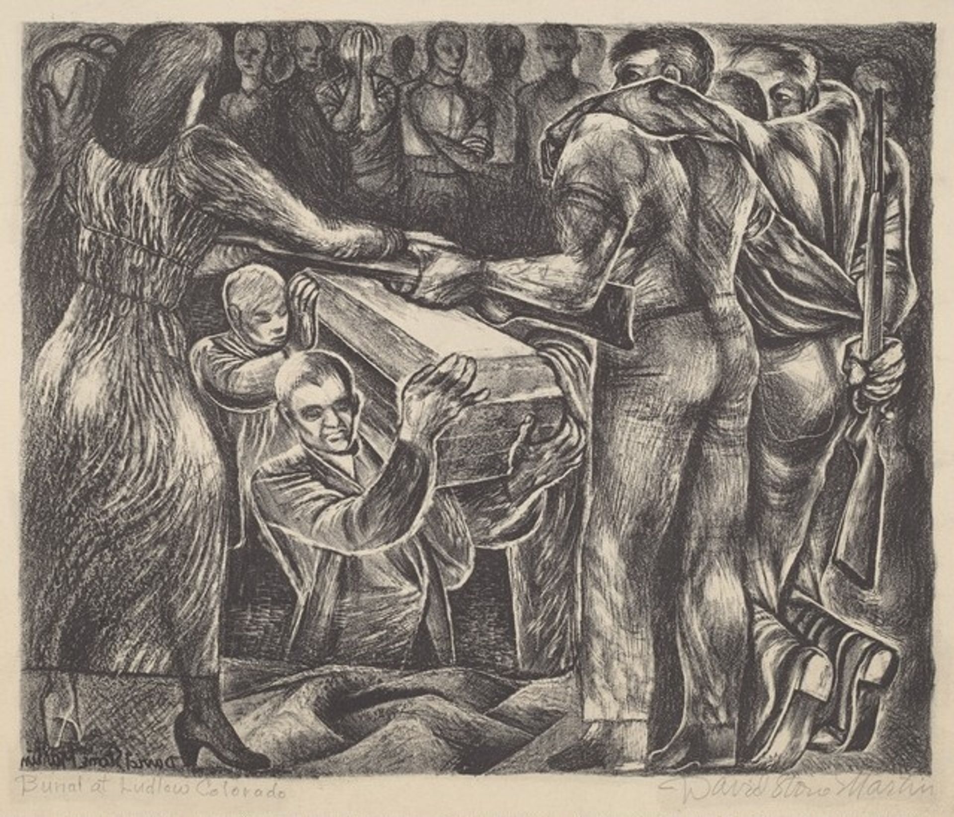 Burial at Ludlow Colorado by David Stone Martin