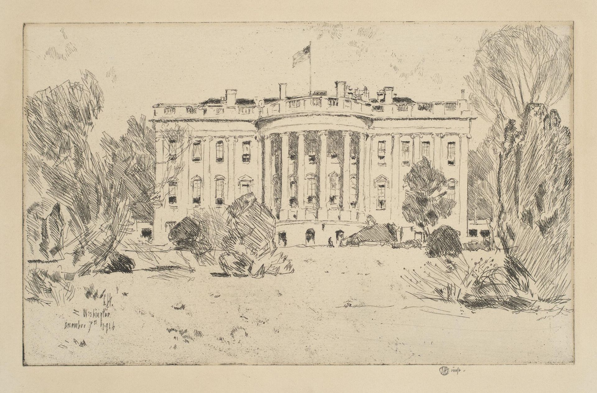 The White House by Childe Hassam