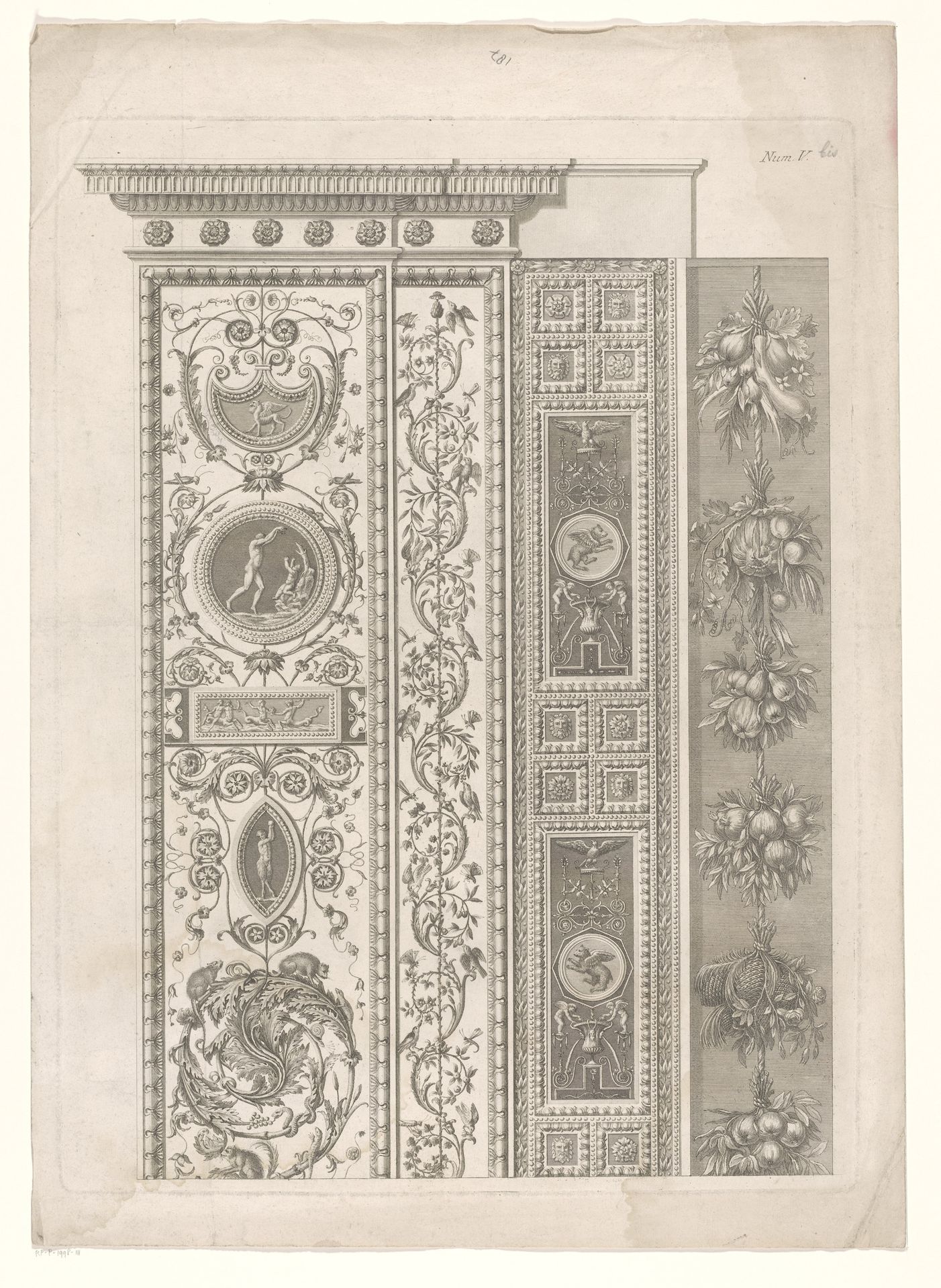 Bovenste deel van decoratieve pilaster by Giovanni Ottaviani