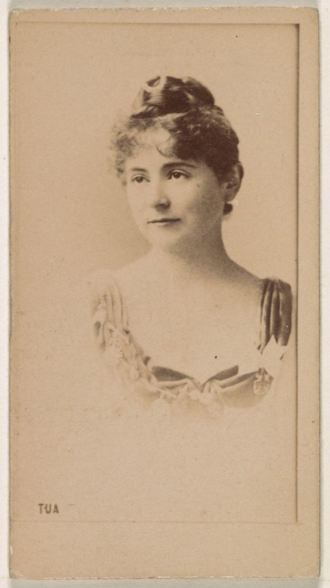 Miss Tua, from the Actresses series (N245) issued by Kinney Brothers to promote Sweet Caporal Cigarettes by Kinney Brothers Tobacco Company