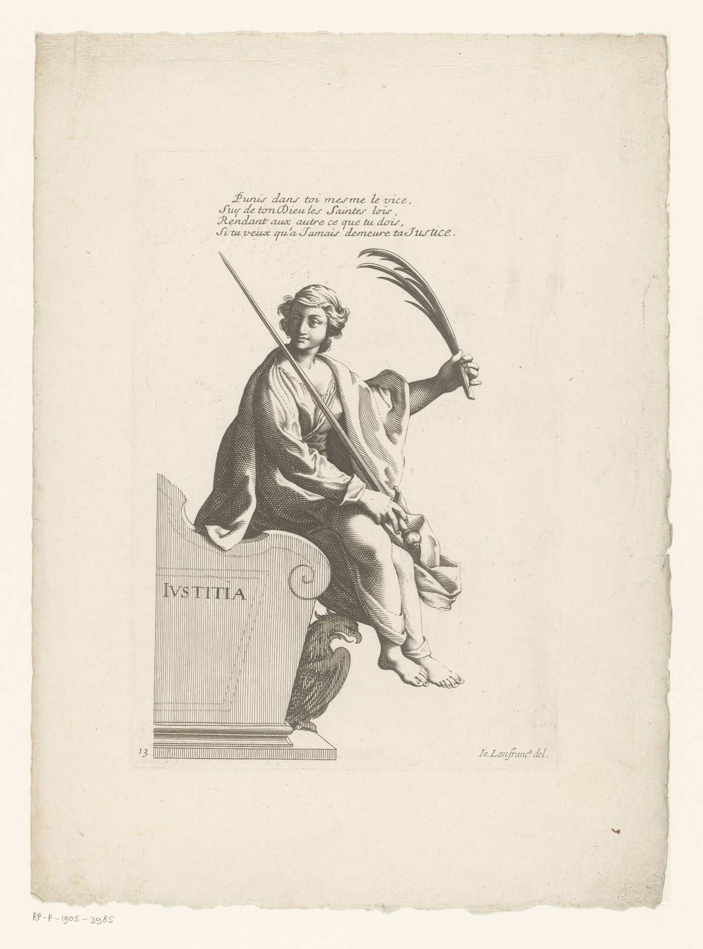 Personificatie van Gerechtigheid (Justitia) by Anonymous