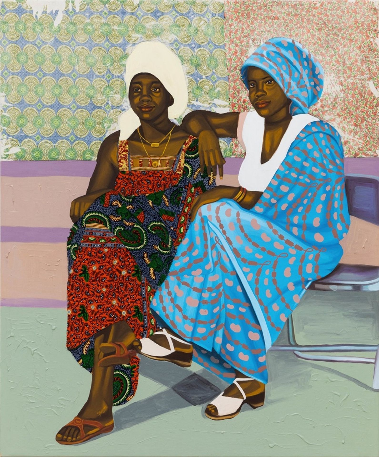 Two Black Maidens by Cornelius Annor