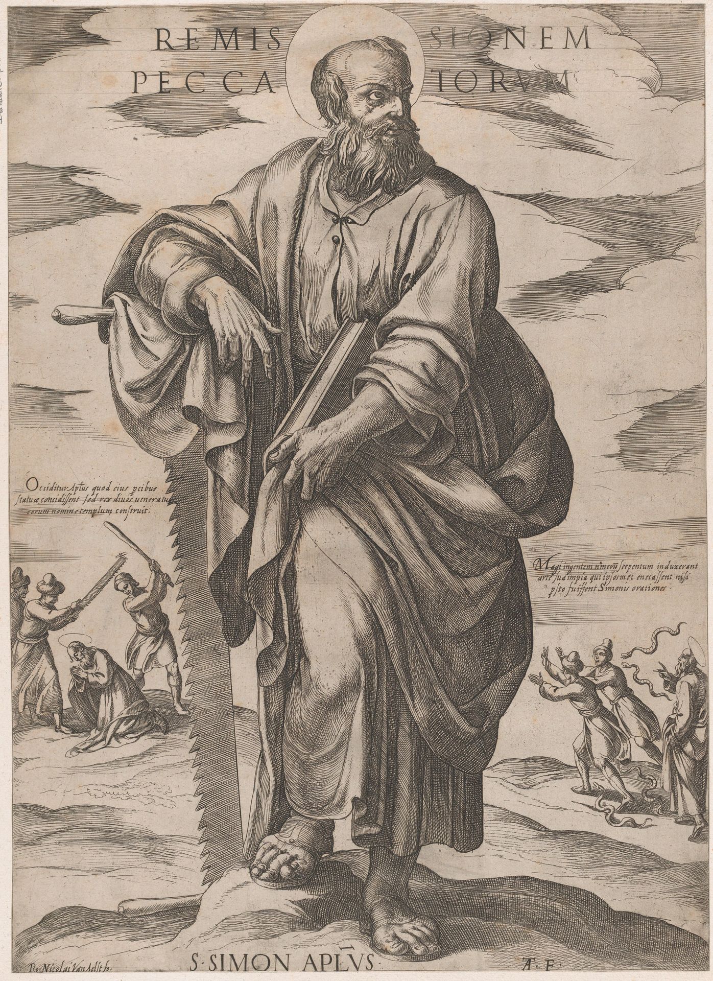 St. Simon, from 'Christ, Mary, and the Apostles' by Antonio Tempesta