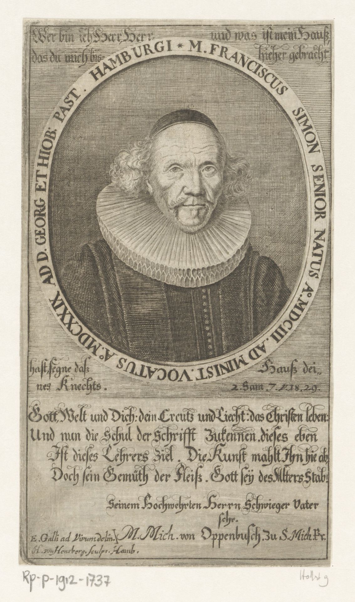 Portret van Franz Simon by Hieronymus van Hensbergen