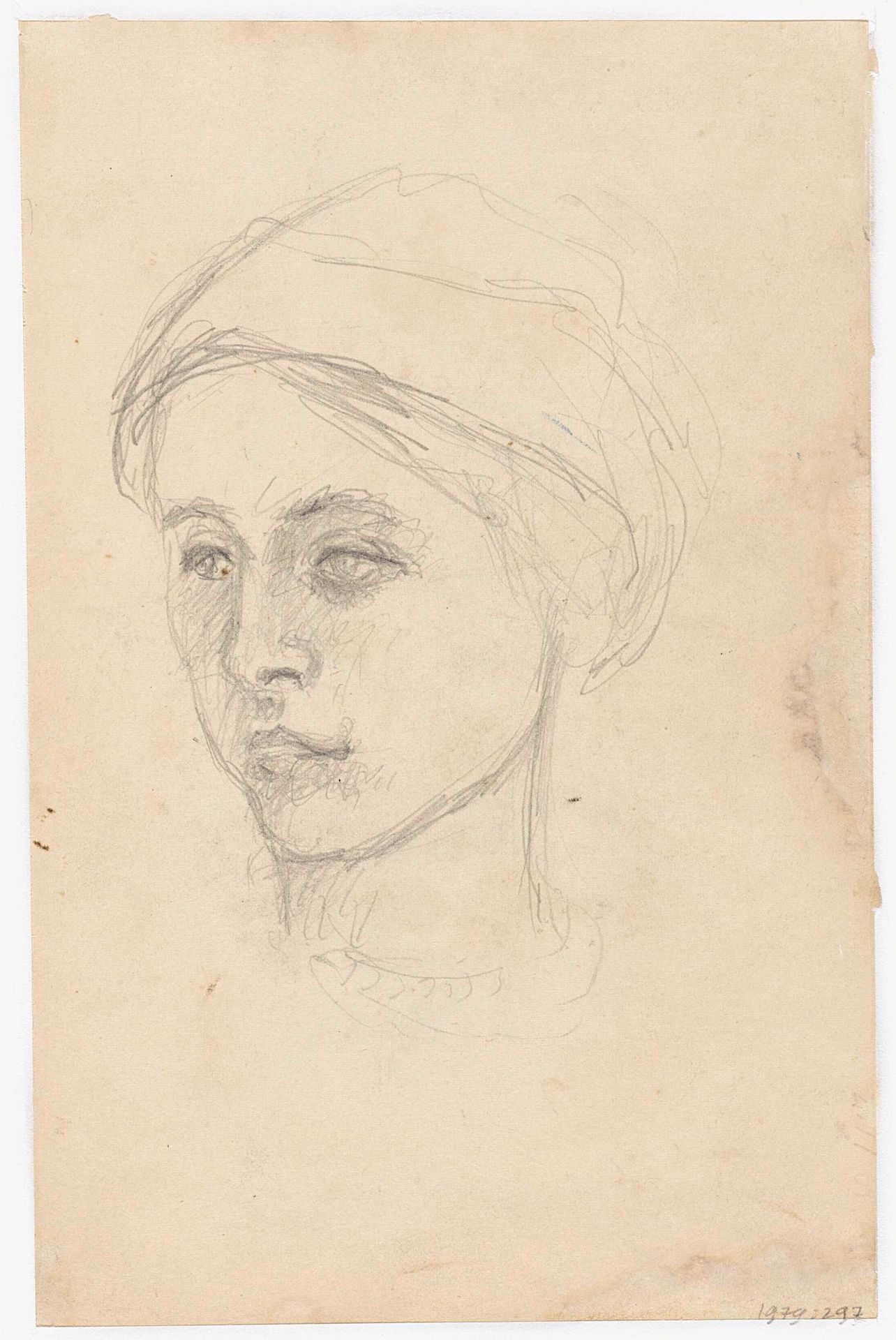 Portret van een vrouw by Jozef Israëls