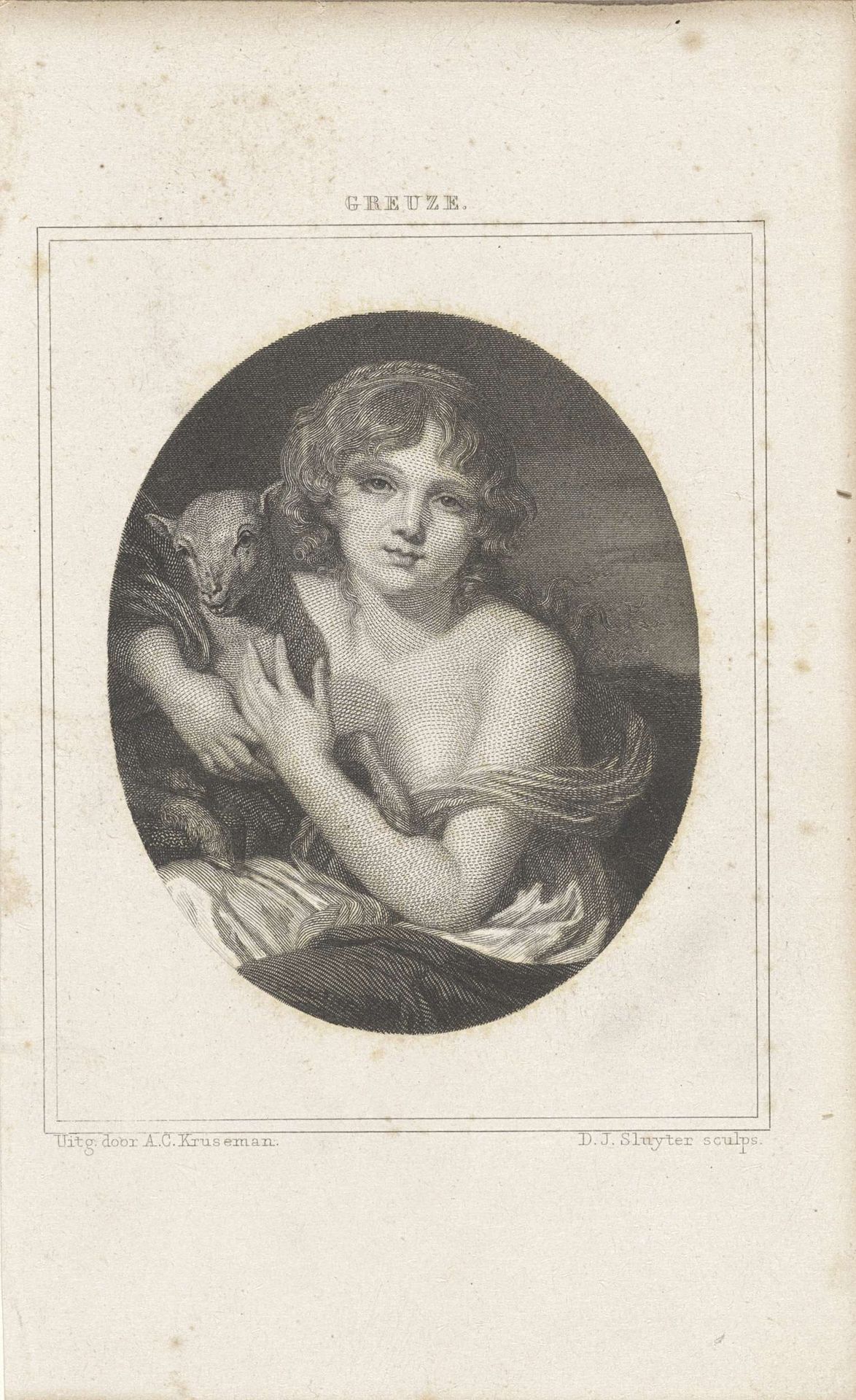 Meisje met lam by Dirk Jurriaan Sluyter