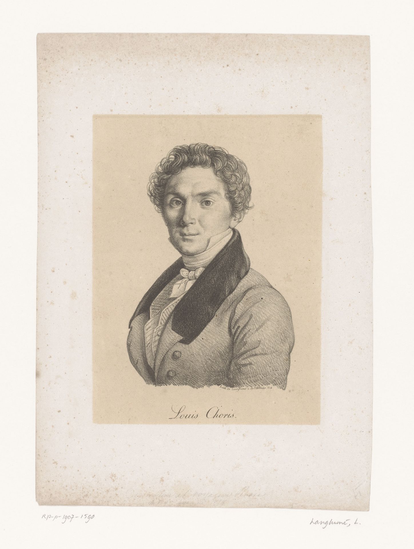 Portret van Louis Choris by Louis Choris