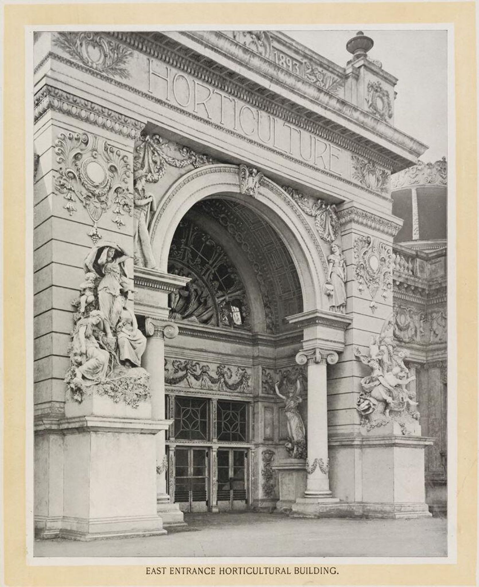 East Entrance Horticultural Building, World's Columbian Exposition by William Henry Jackson