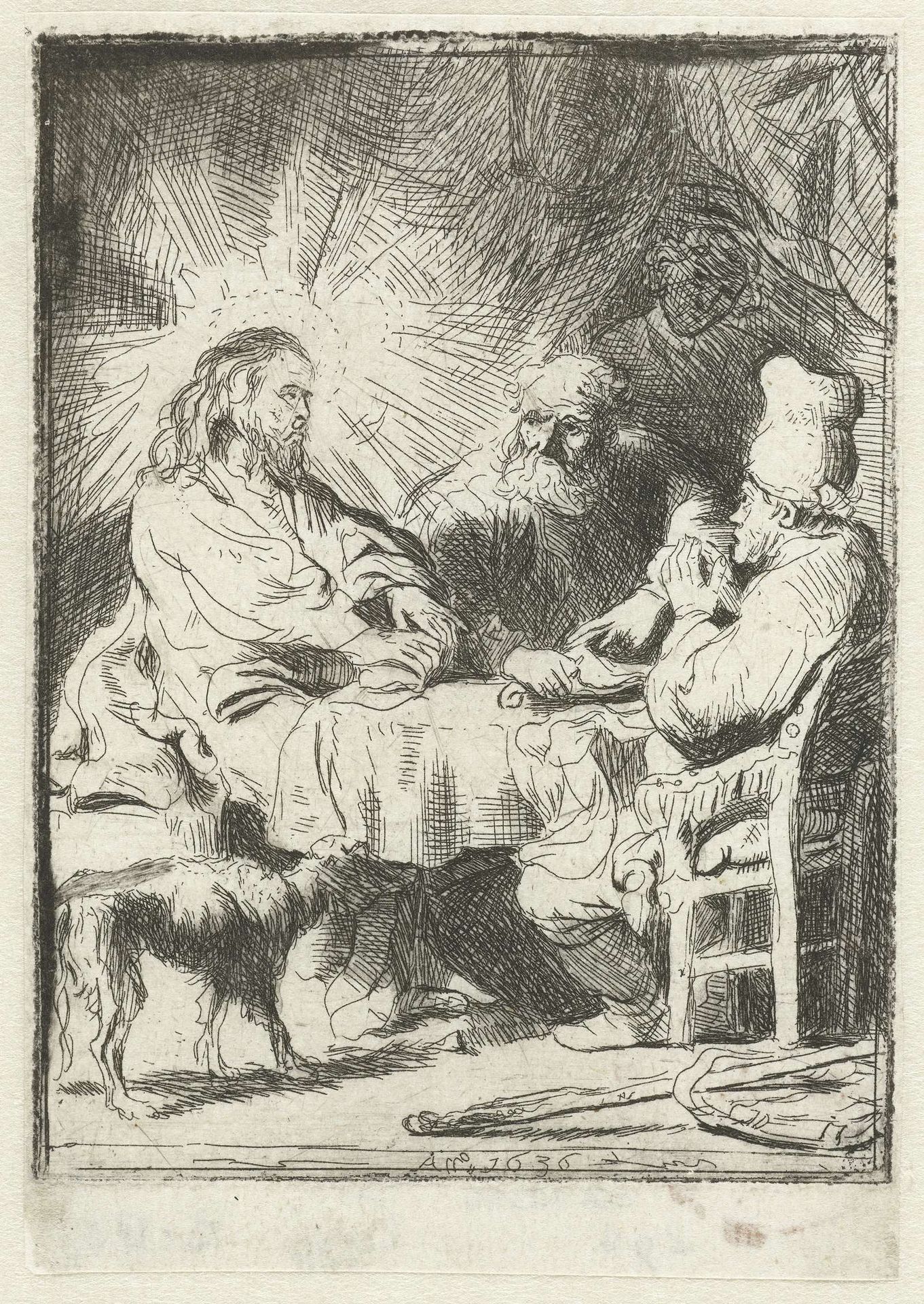 Christus at Emmaus: the smaller plate by Anonymous