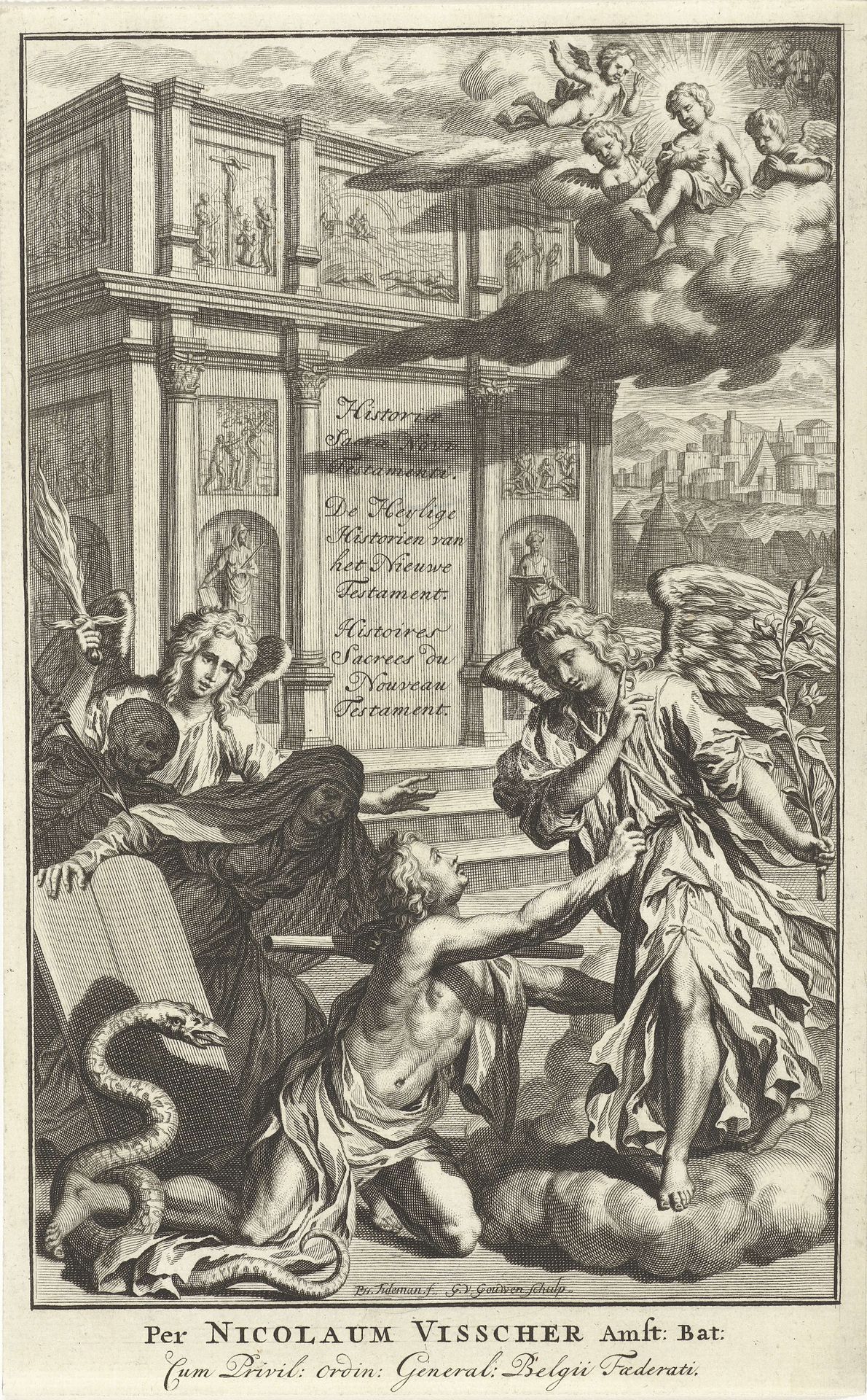 De mensheid smeekt om vergeving van zijn zonden by Gilliam van der Gouwen