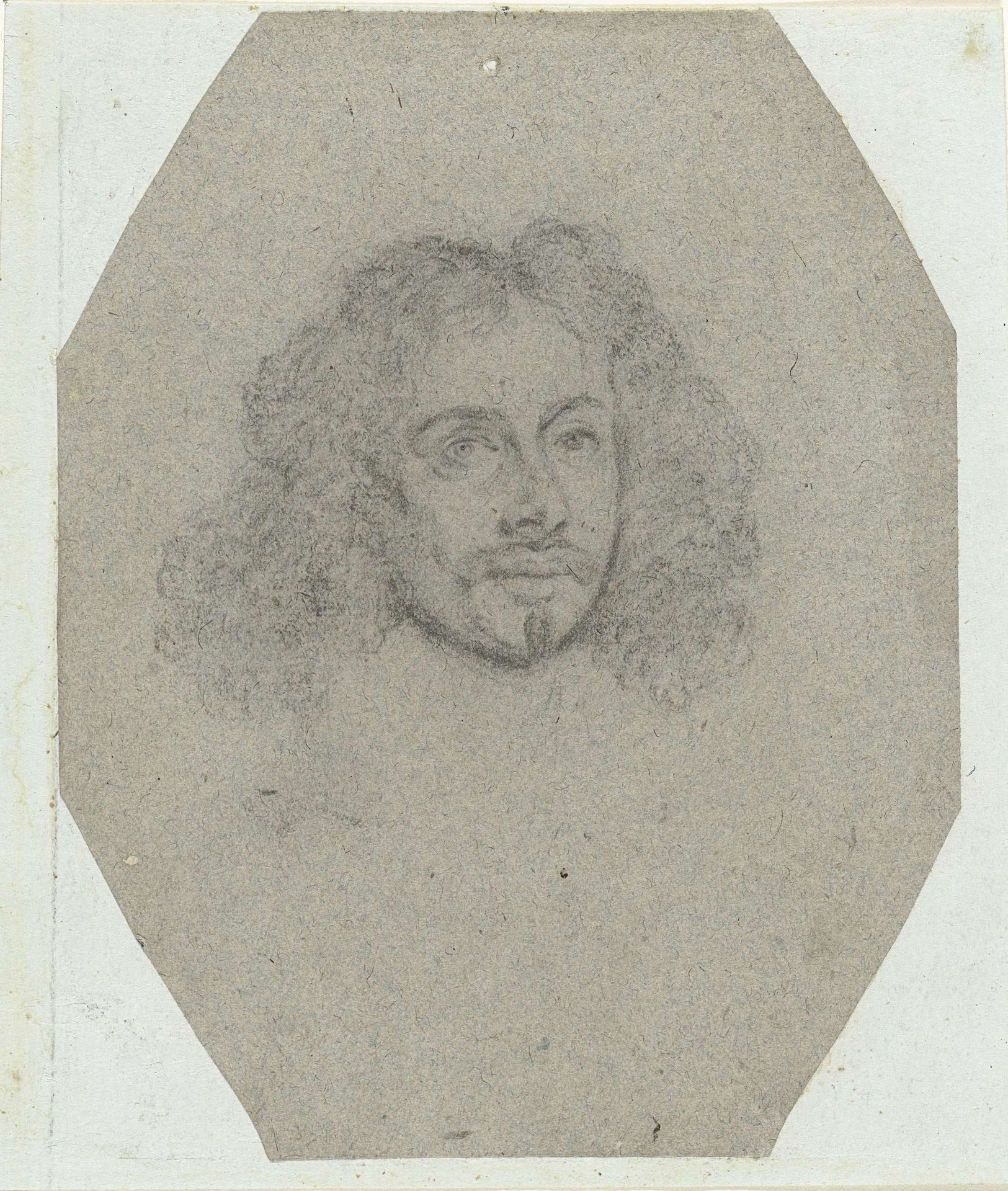 Hoofd van een heer, naar rechts by Gerard ter (II) Borch