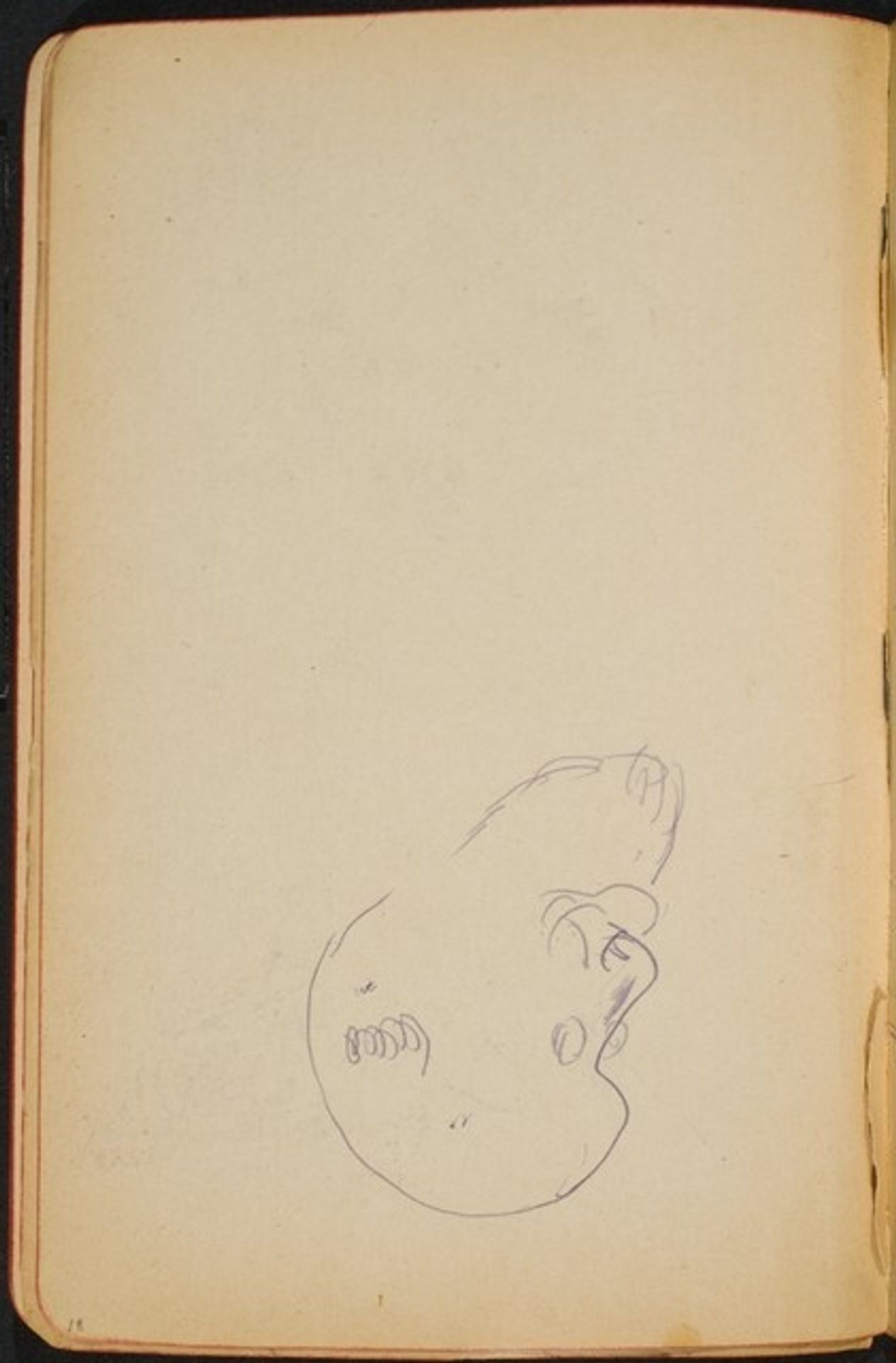 begonnene Skizze eines Mannes mit Bart (Sketch of a Man with a Beard) [p. 18] by Max Beckmann