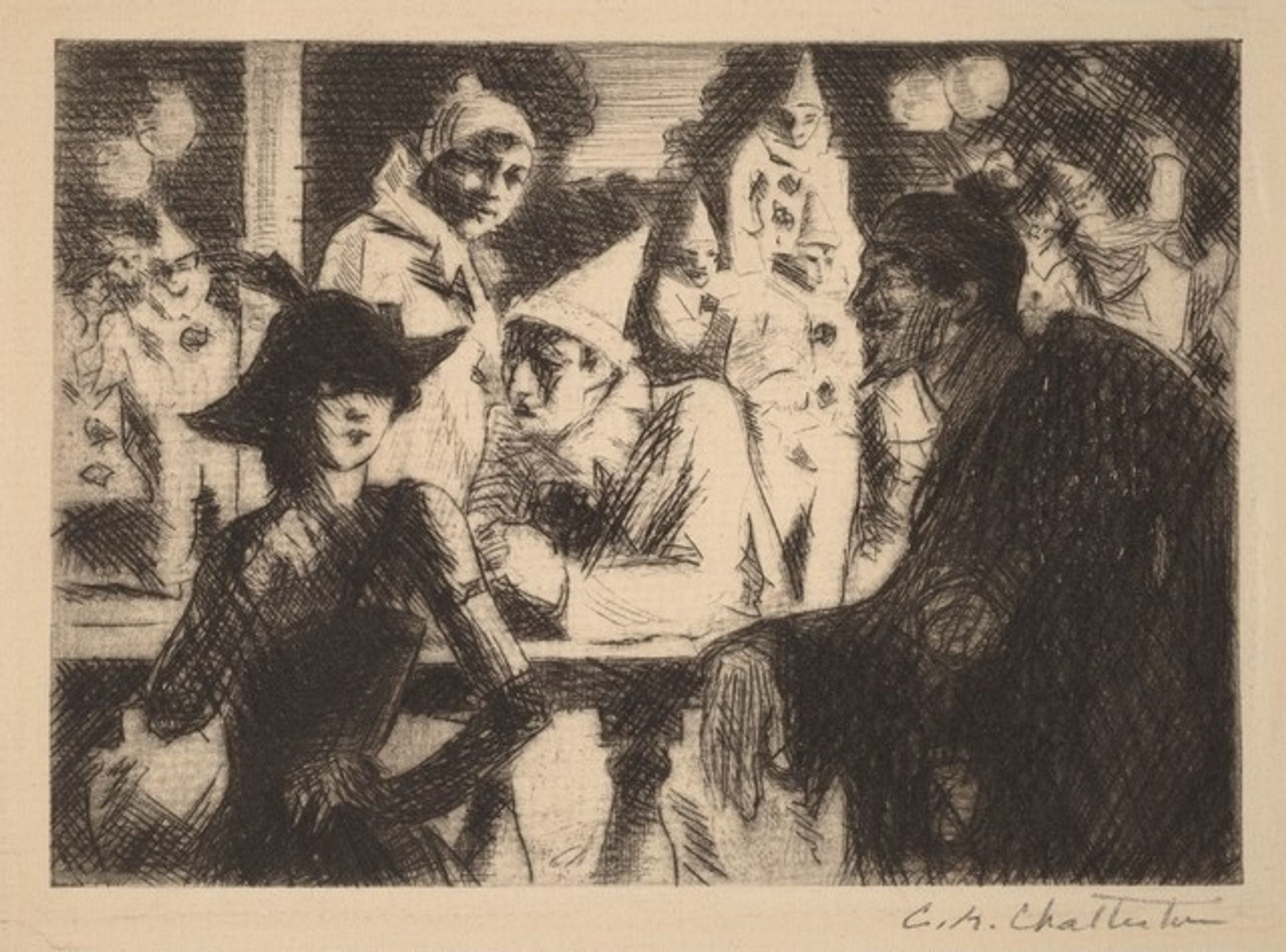Untitled (Harlequins) by Clarence K. Chatterton
