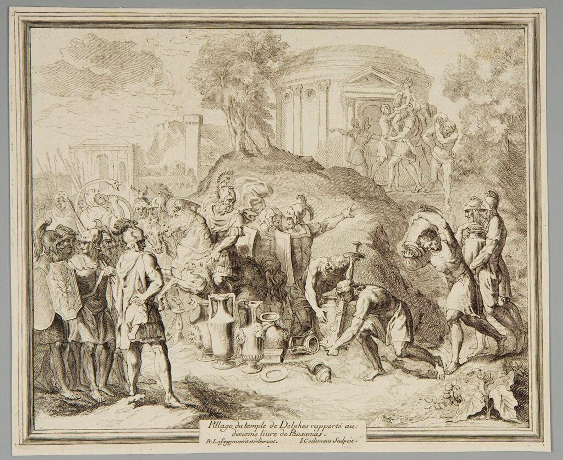 Pillage du temple de Delphes by Jacobus Coelemans