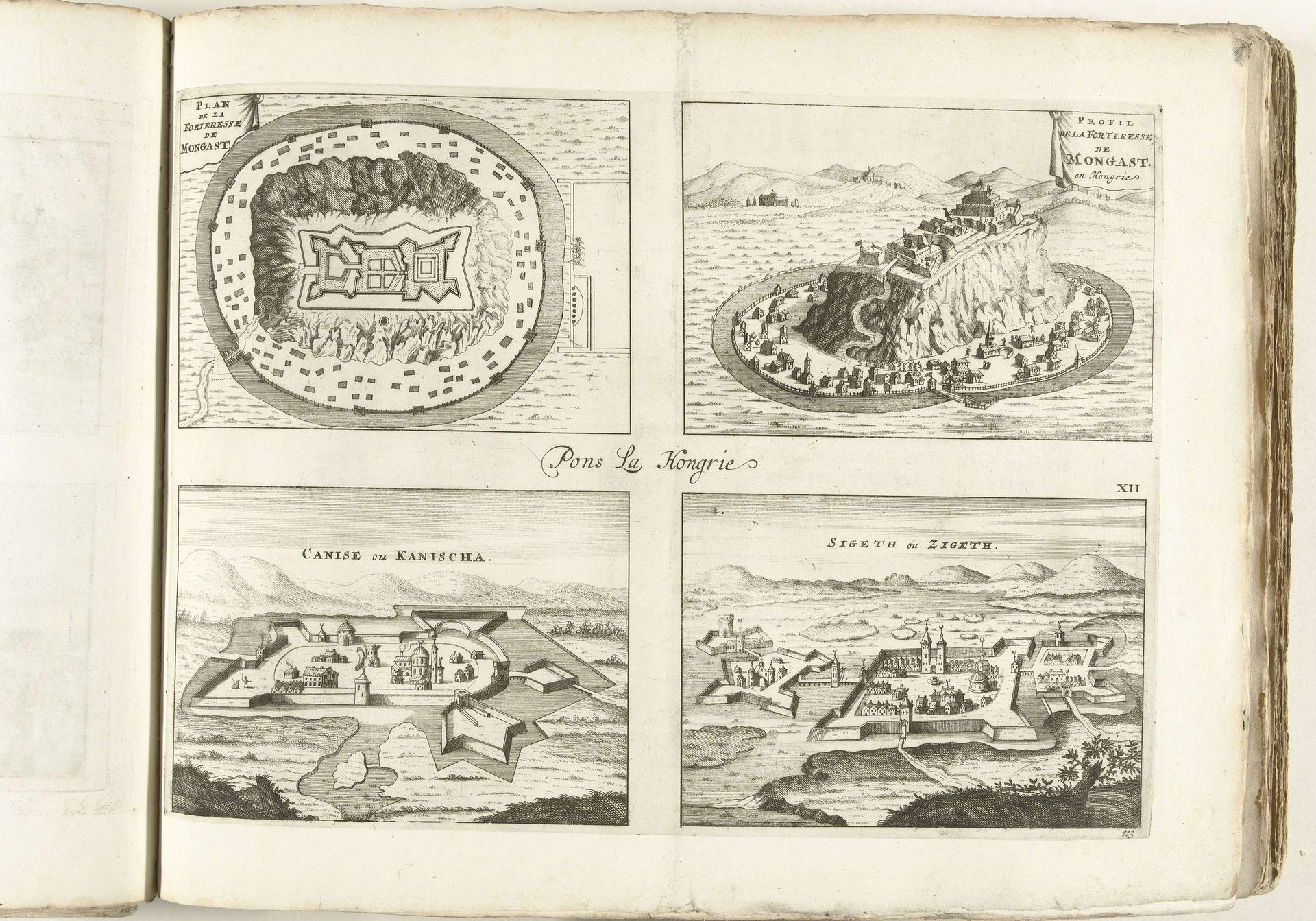 Gezichten op Munkács, Kanischa en Sziget, ca. 1702 by Anonymous