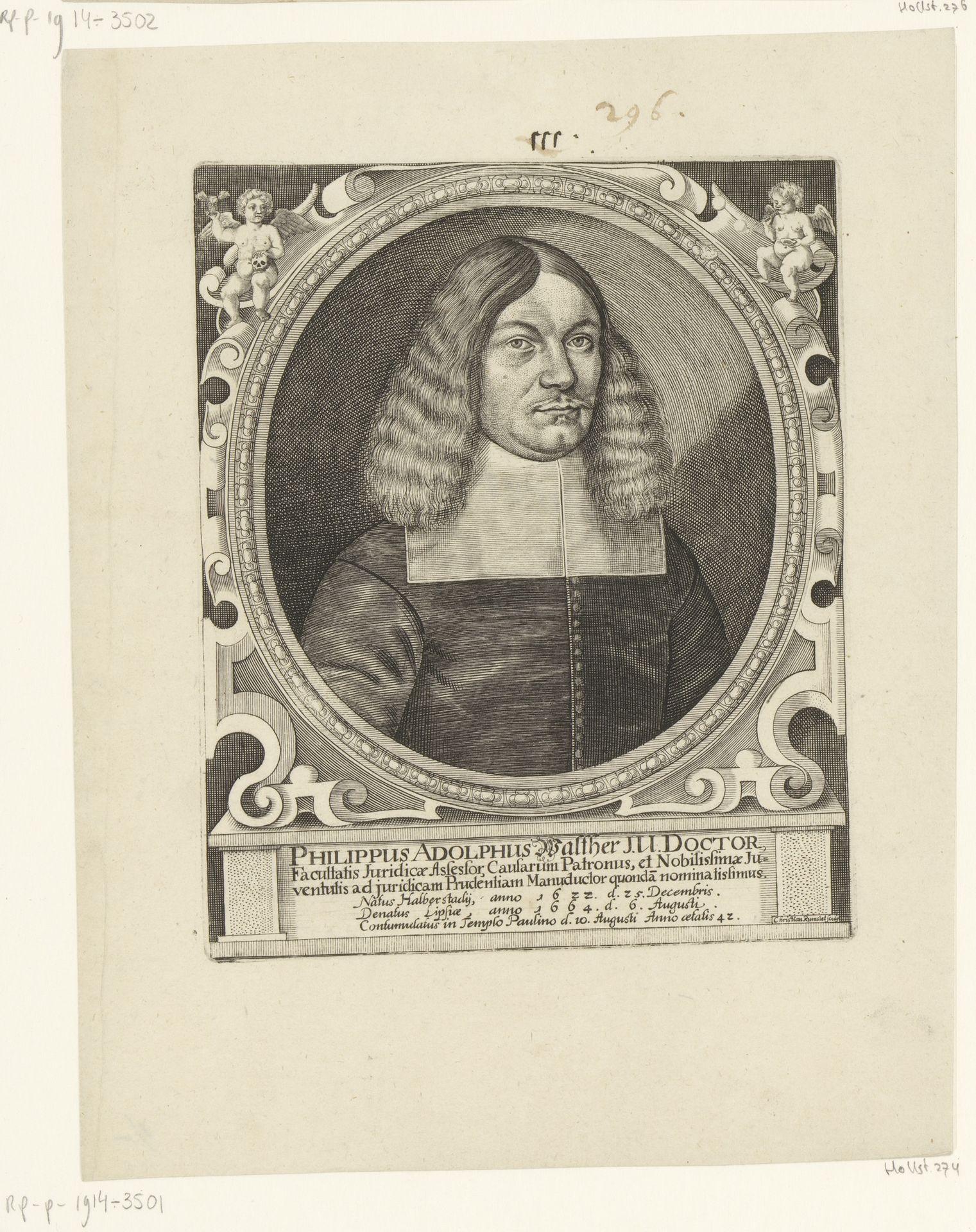 Portret van Philipp Adolph Walther by Christian Romstet