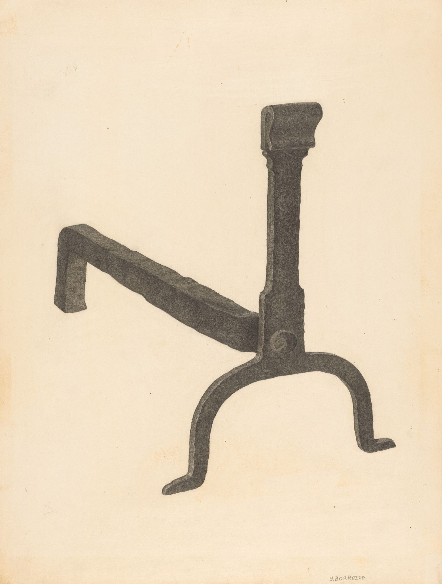 Andiron (one of pair) by Salvatore Borrazzo