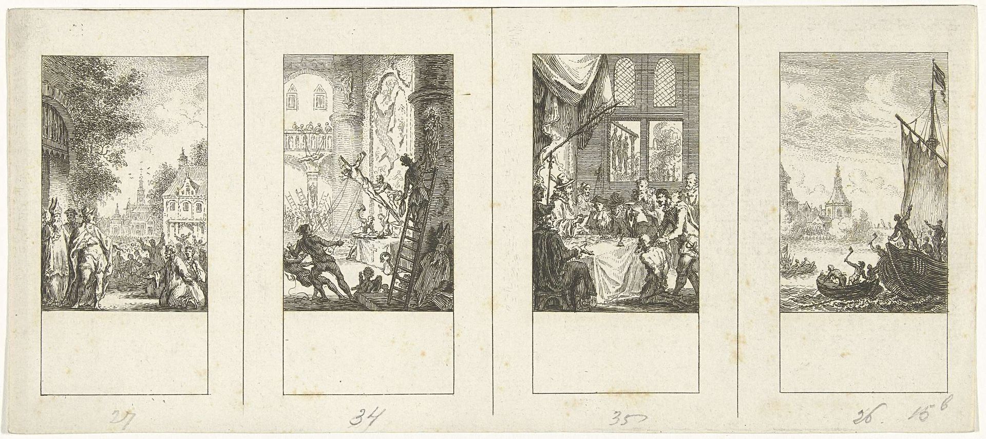 Vier episodes uit de vaderlandse geschiedenis by Simon Fokke