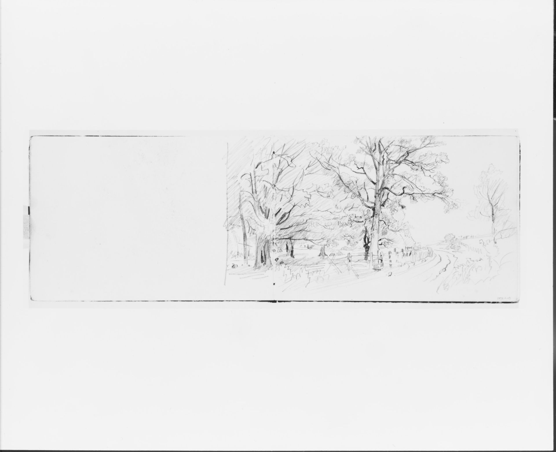 Country Road Framed by Trees (from Sketchbook VII) by William Trost Richards
