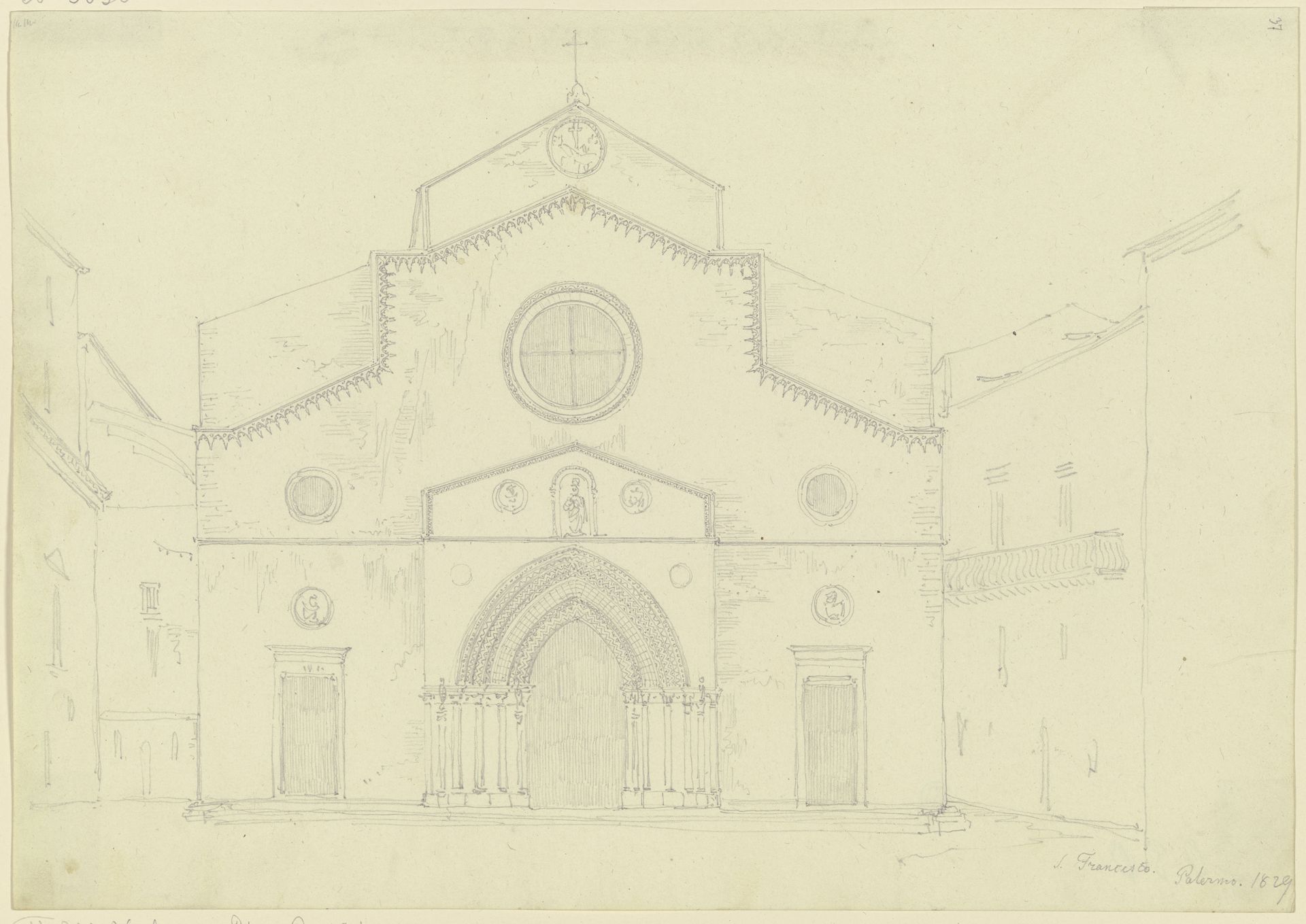 S. Francesco d’Assisi in Palermo by Friedrich Maximilian Hessemer